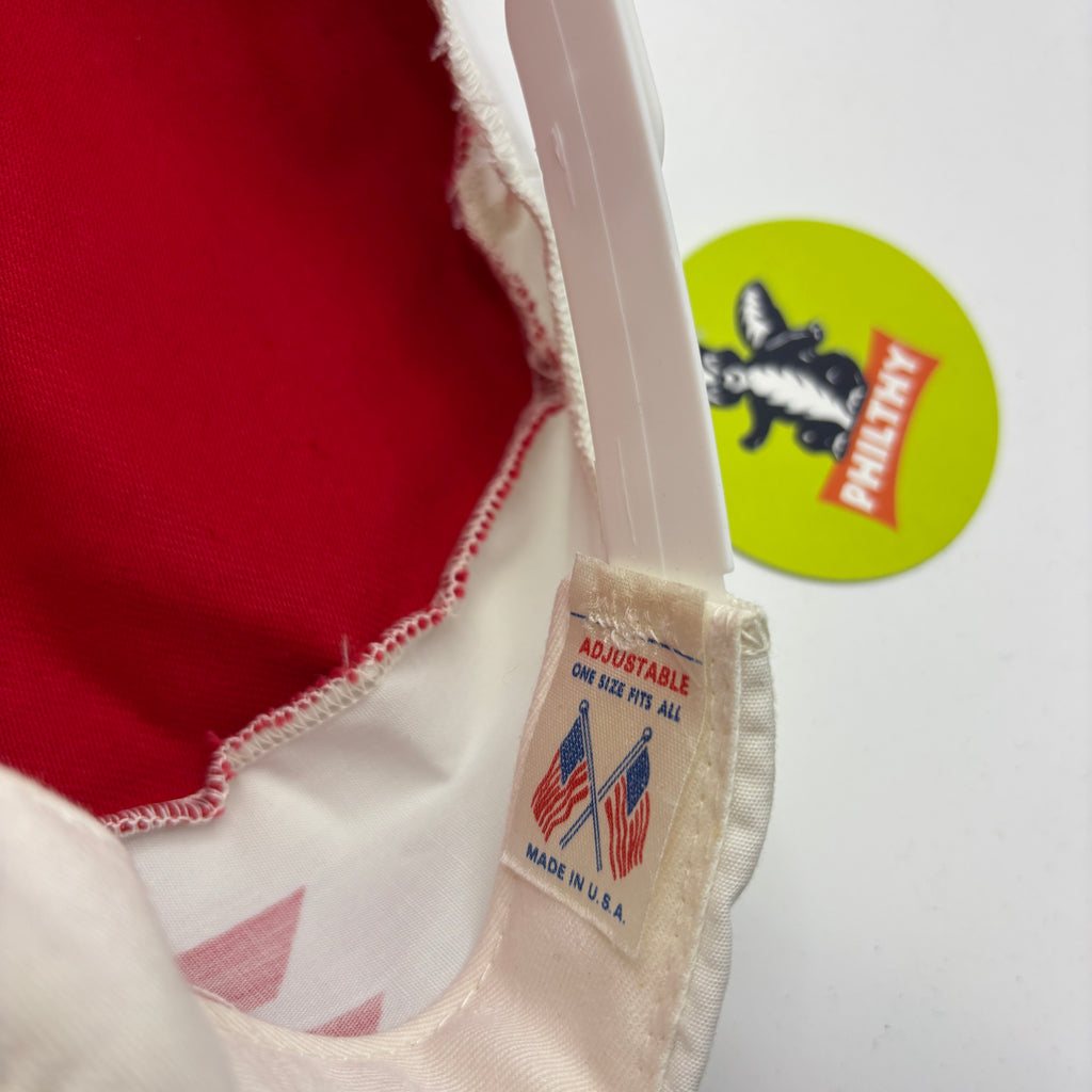 Vintage Stroh's Beer Red Cotton Pillbox Painters Snapback Hat