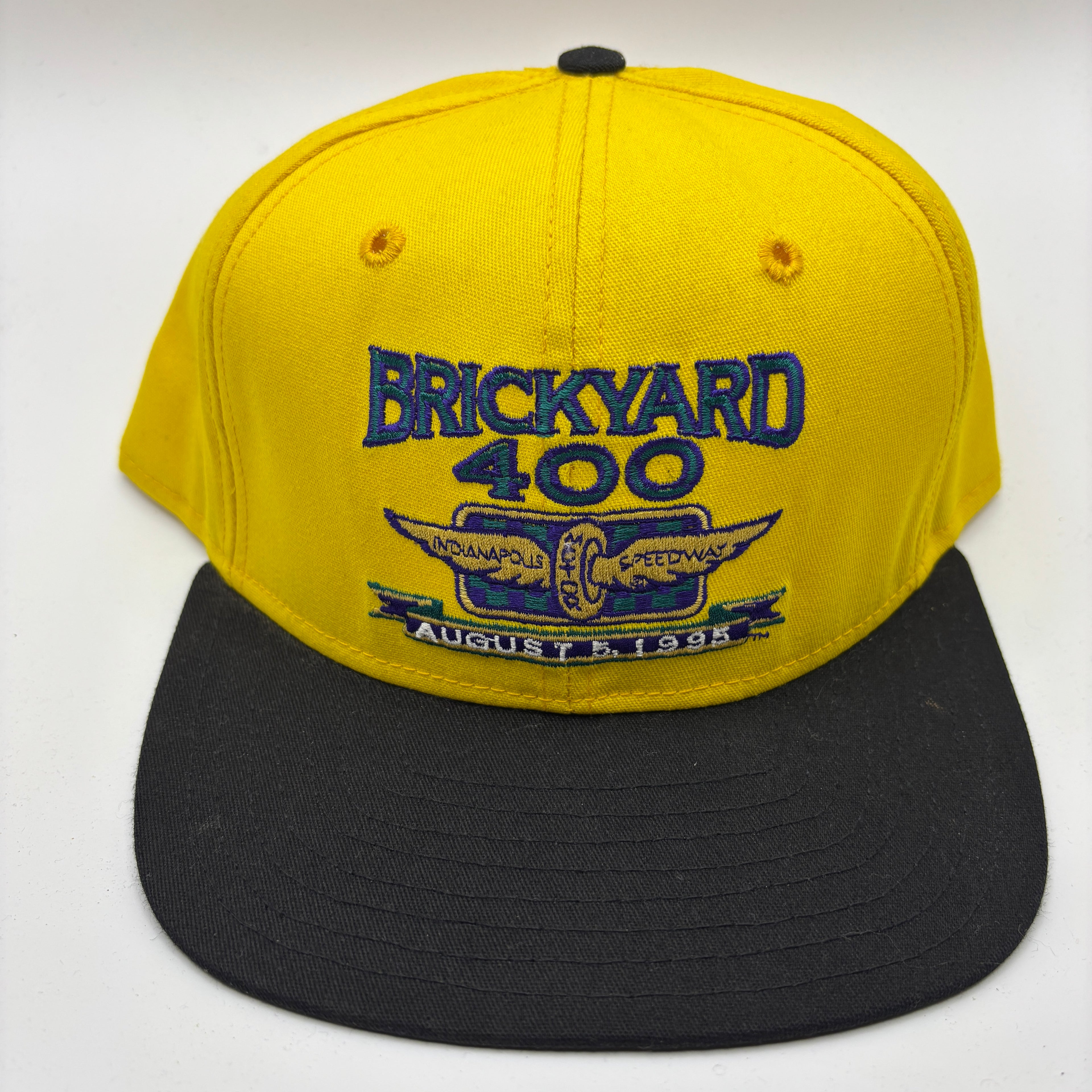 Vintage Brickyard 400 Racing 1995 Pennzoil Yellow Snapback Hat