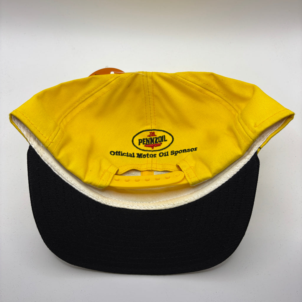Vintage Brickyard 400 Racing 1995 Pennzoil Yellow Snapback Hat