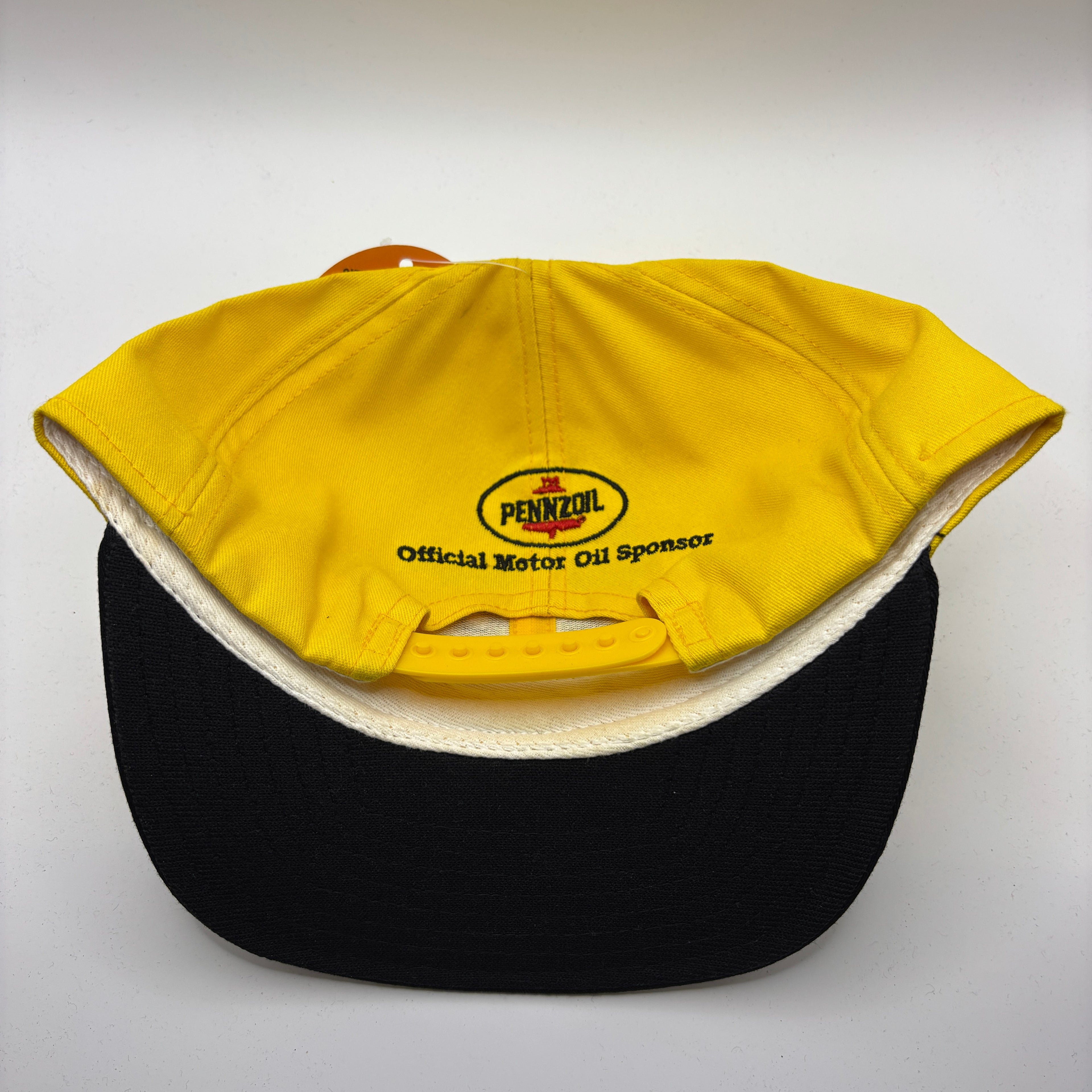 Vintage Brickyard 400 Racing 1995 Pennzoil Yellow Snapback Hat