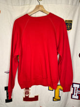 Load image into Gallery viewer, Vintage 1970&#39;s Wabash College Crest Flocked Red Raglan Sweatshirt: Large
