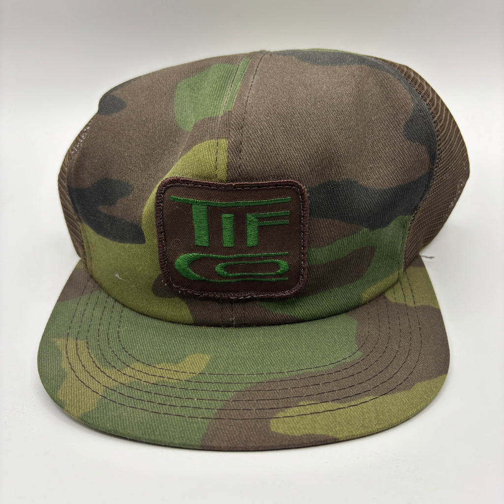 Vintage Tif Co Patch Camo K Products Snapback Hat