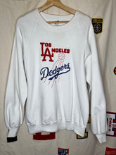 Load image into Gallery viewer, Vintage Los Angeles Dodgers LA MLB Cross Stitched White Crewneck Sweatshirt: XL
