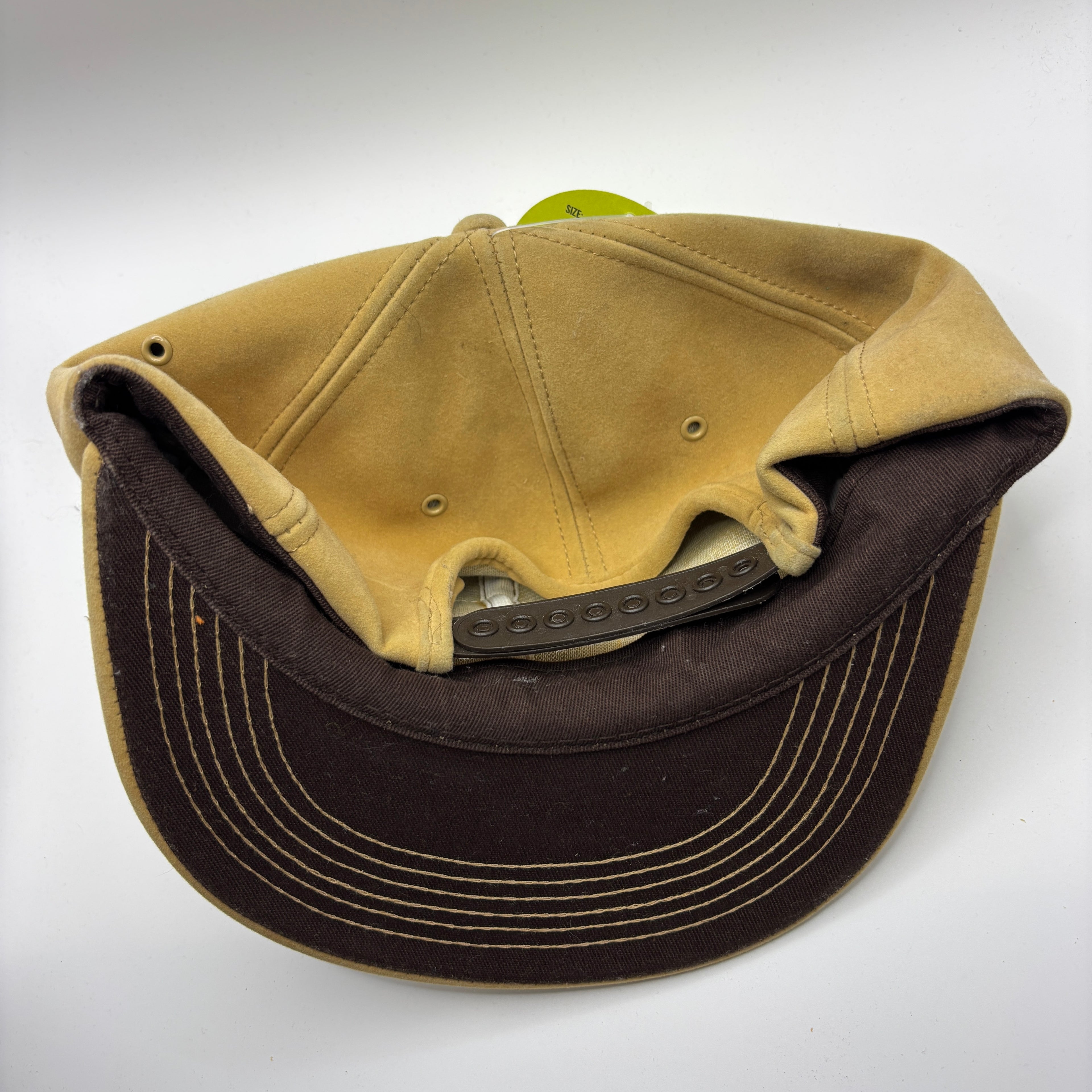 Vintage Cargill Seeds Suede Patch Tan Farm Snapback Hat