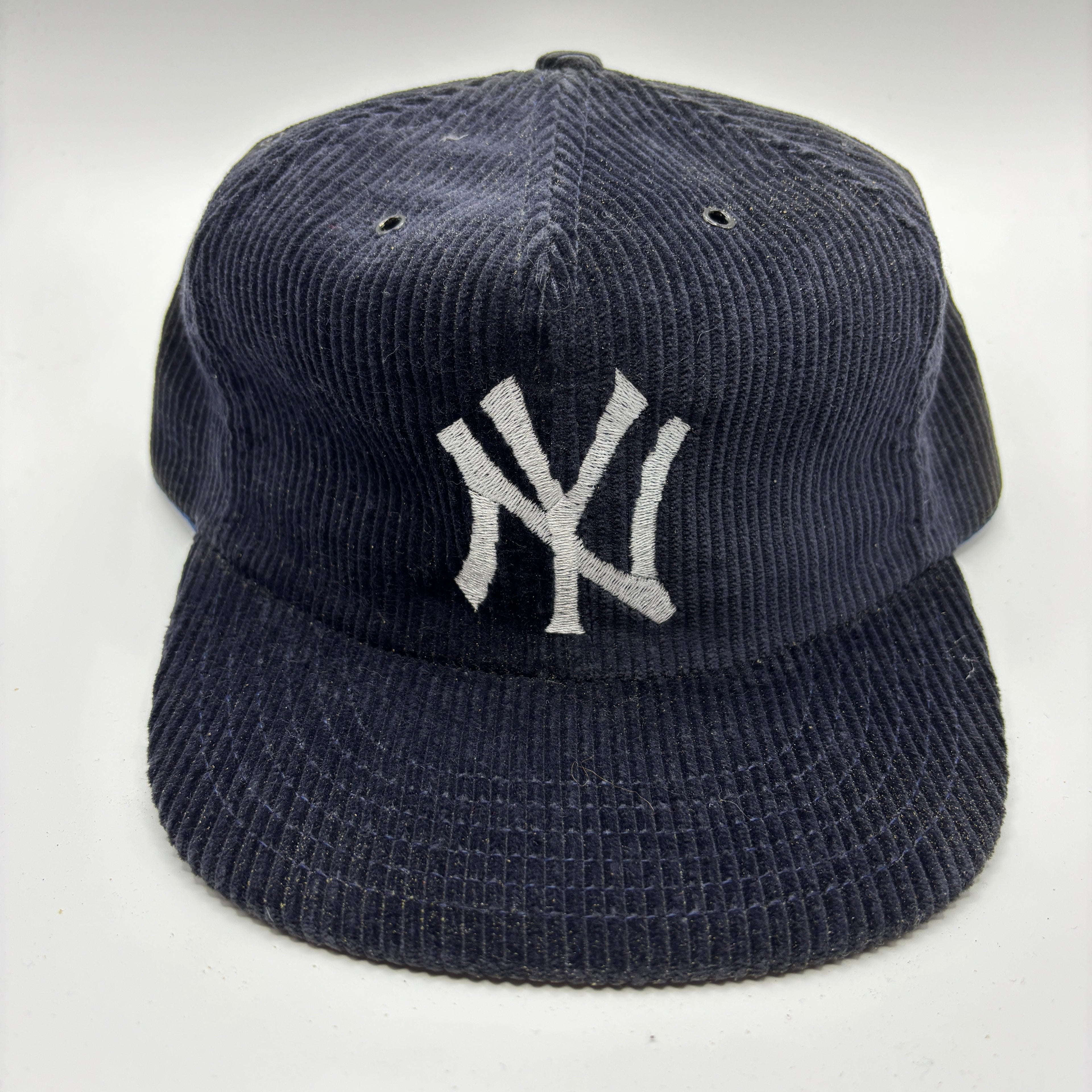 Vintage New York Yankees NY Navy Corduroy Snapback Hat