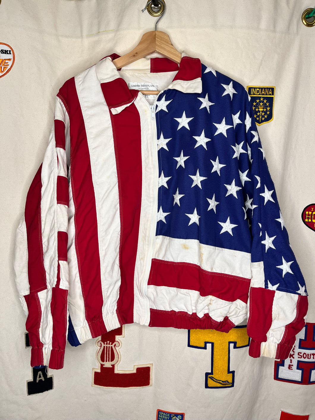 Vintage USA American Limited Edition The Flag Zip-Up Jacket: M/Large