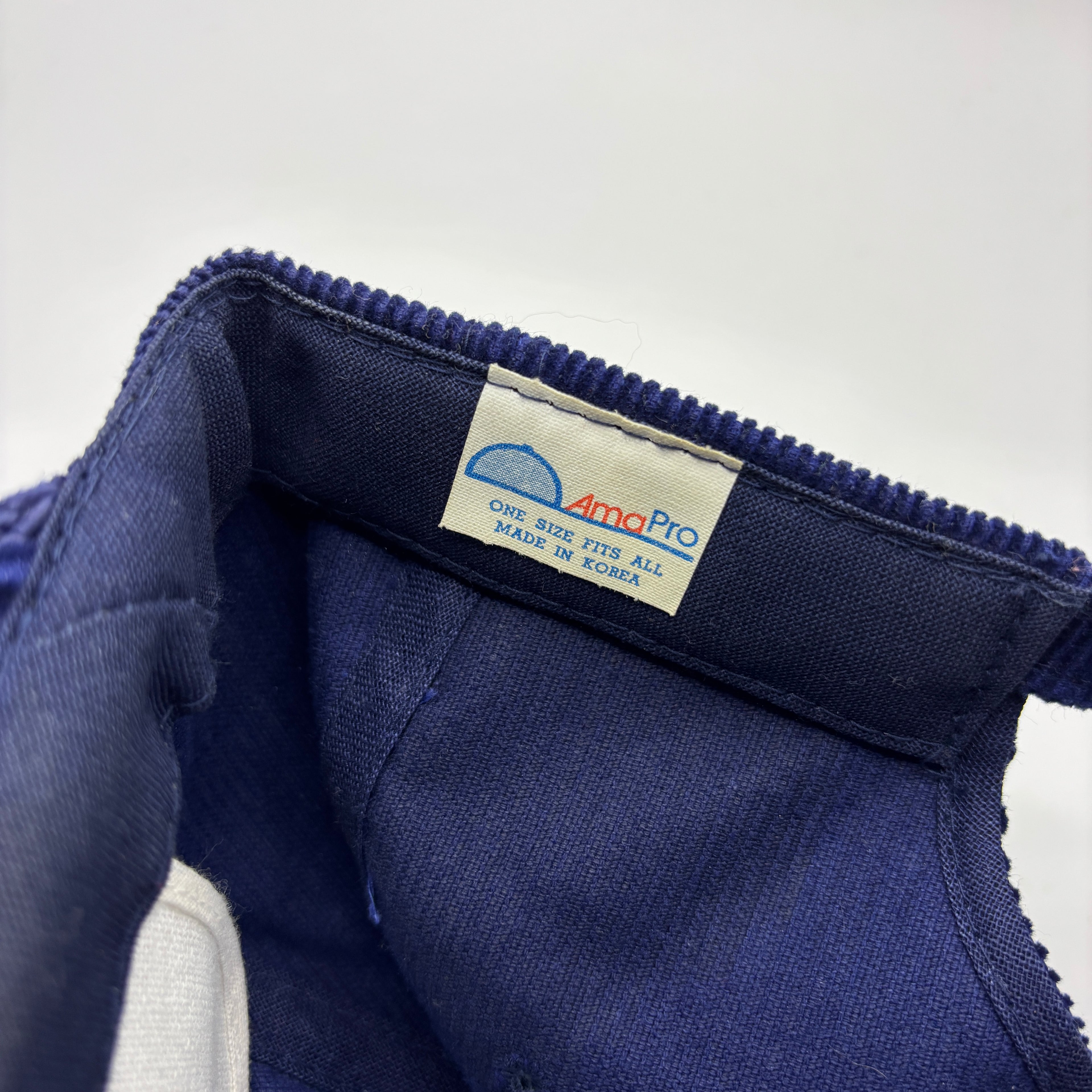 Vintage Anaheim Angels Halo A MLB Navy Corduroy Rope Zip Back Hat