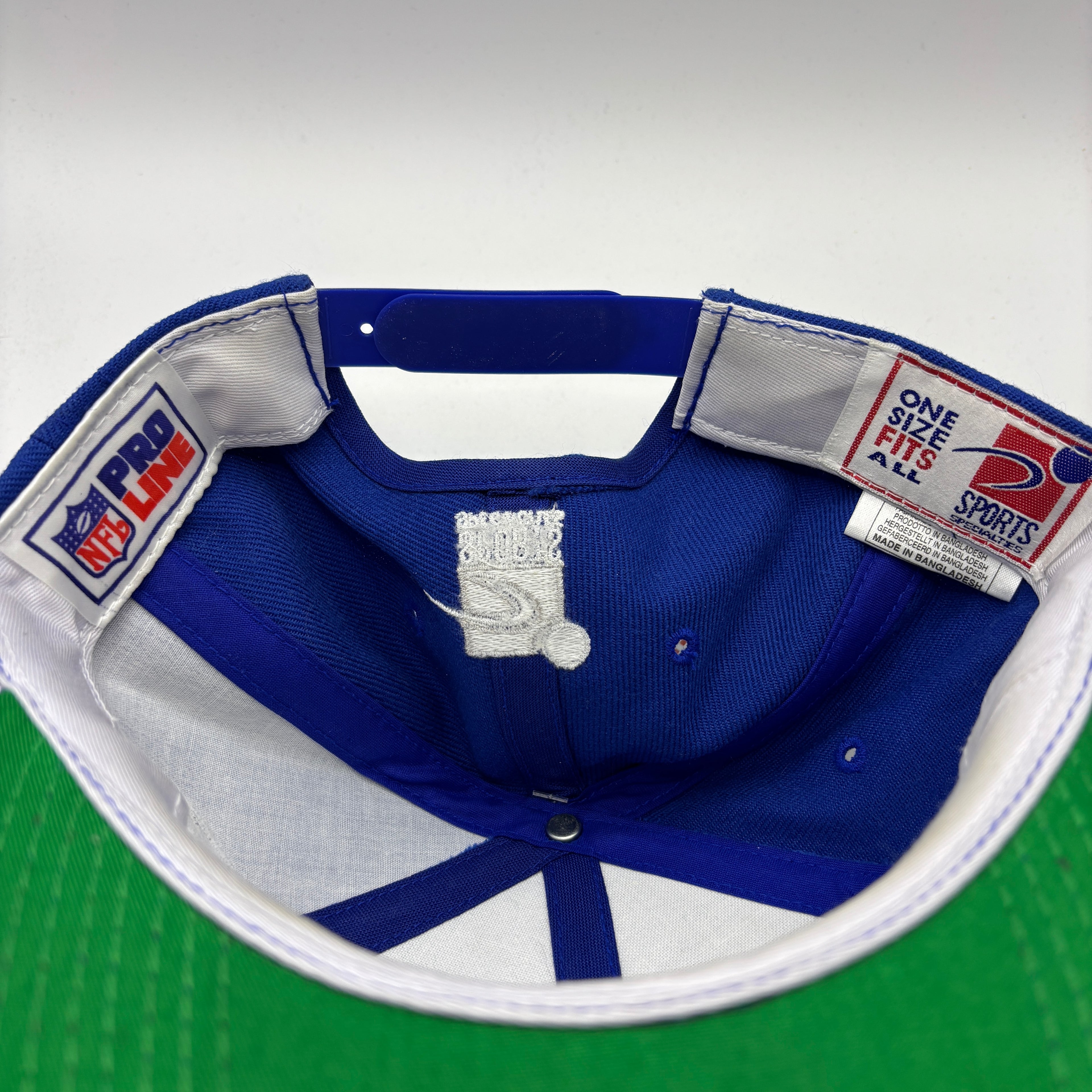 Vintage Indianapolis Colts NFL Blue Sports Specialties Grid Snapback Hat