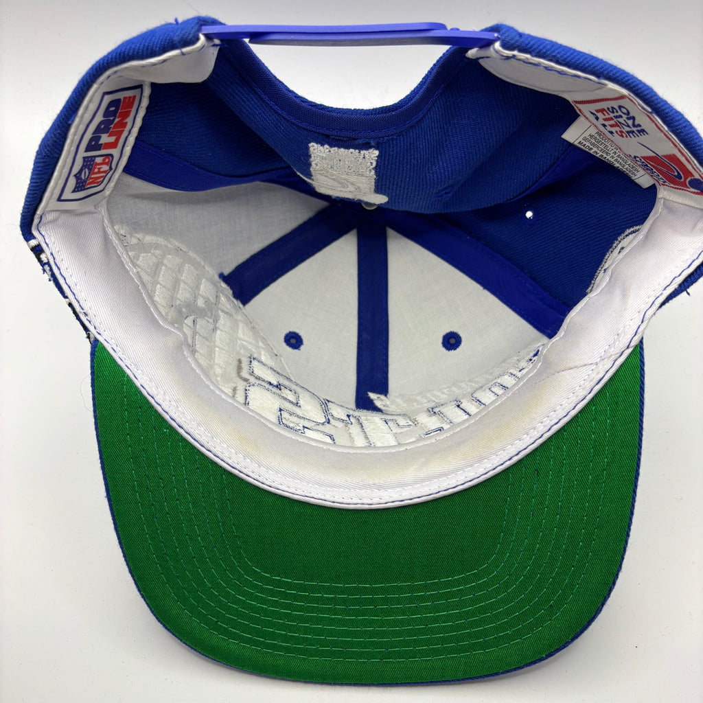 Vintage Indianapolis Colts NFL Blue Sports Specialties Grid Snapback Hat