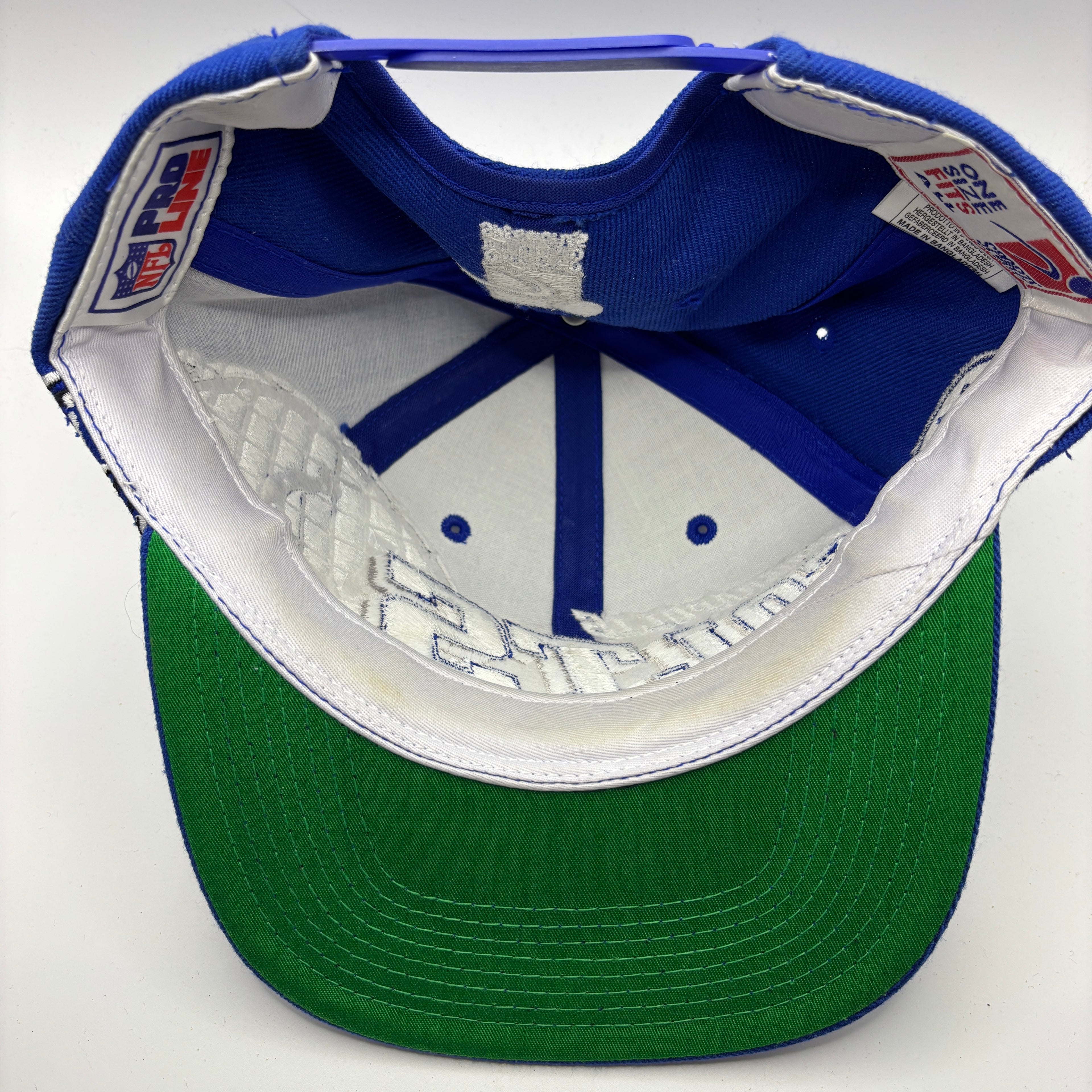 Vintage Indianapolis Colts NFL Blue Sports Specialties Grid Snapback Hat