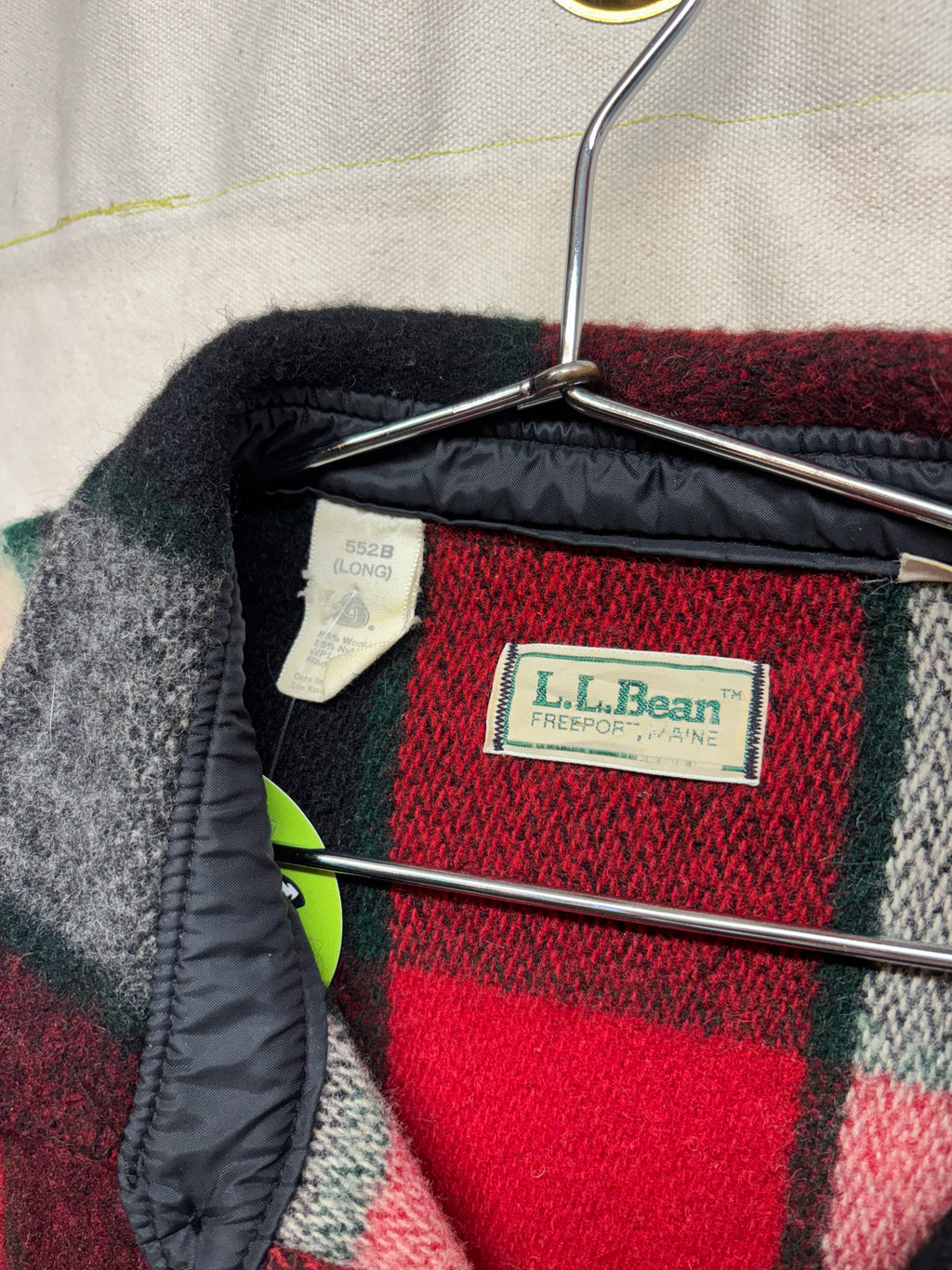 Vtg LL Bean Woolmark Thick Red Black Flannel: XXL