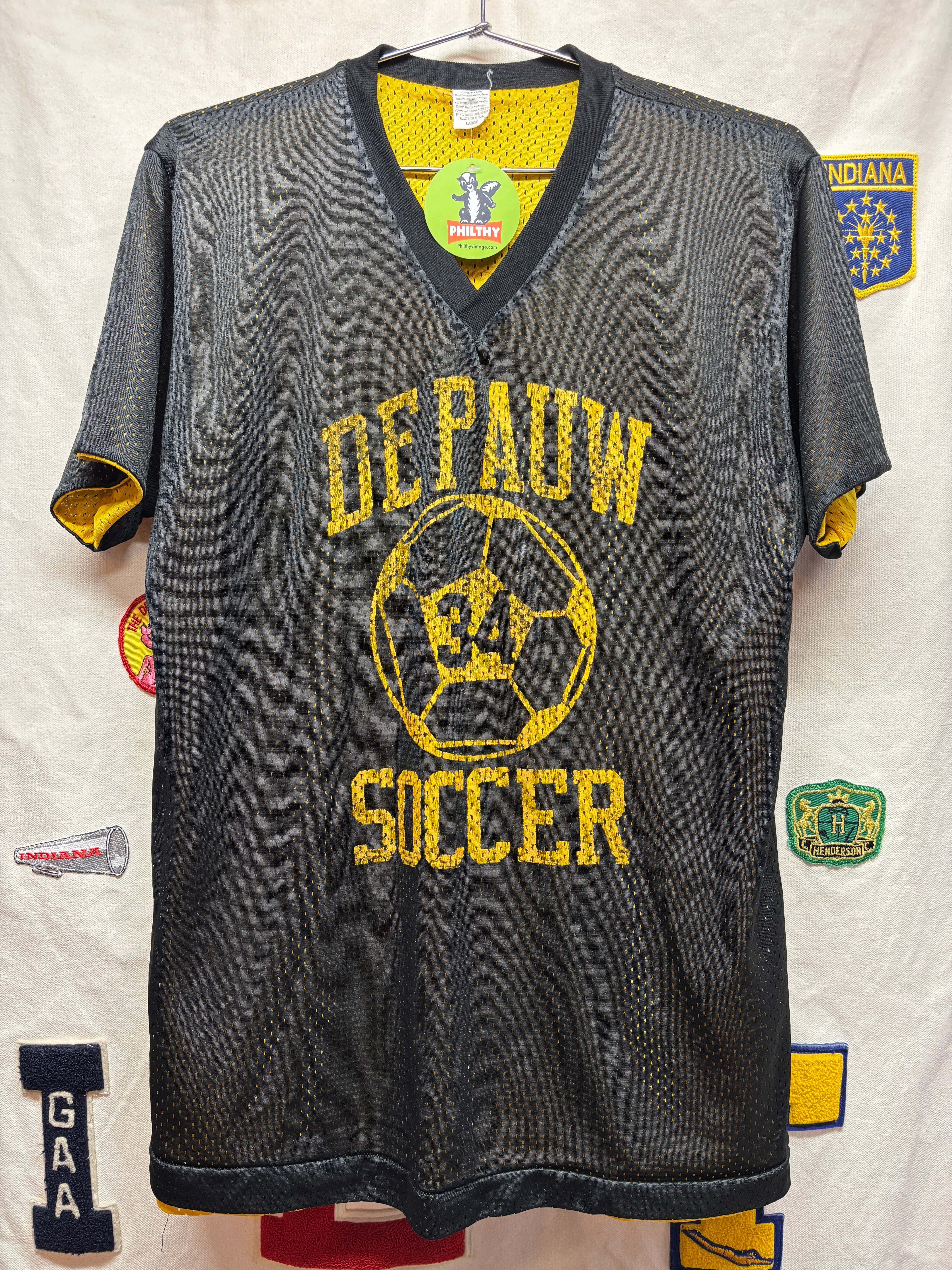 Vtg DePauw University 80's Soccer Mesh Practice Jersey: Large