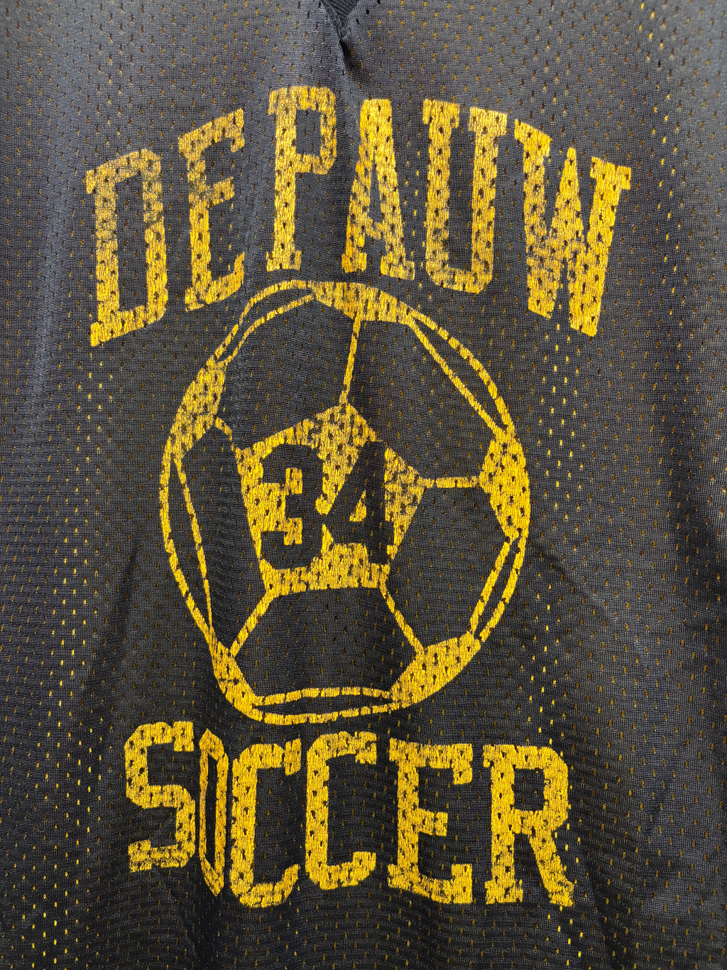 Vtg DePauw University 80's Soccer Mesh Practice Jersey: Large