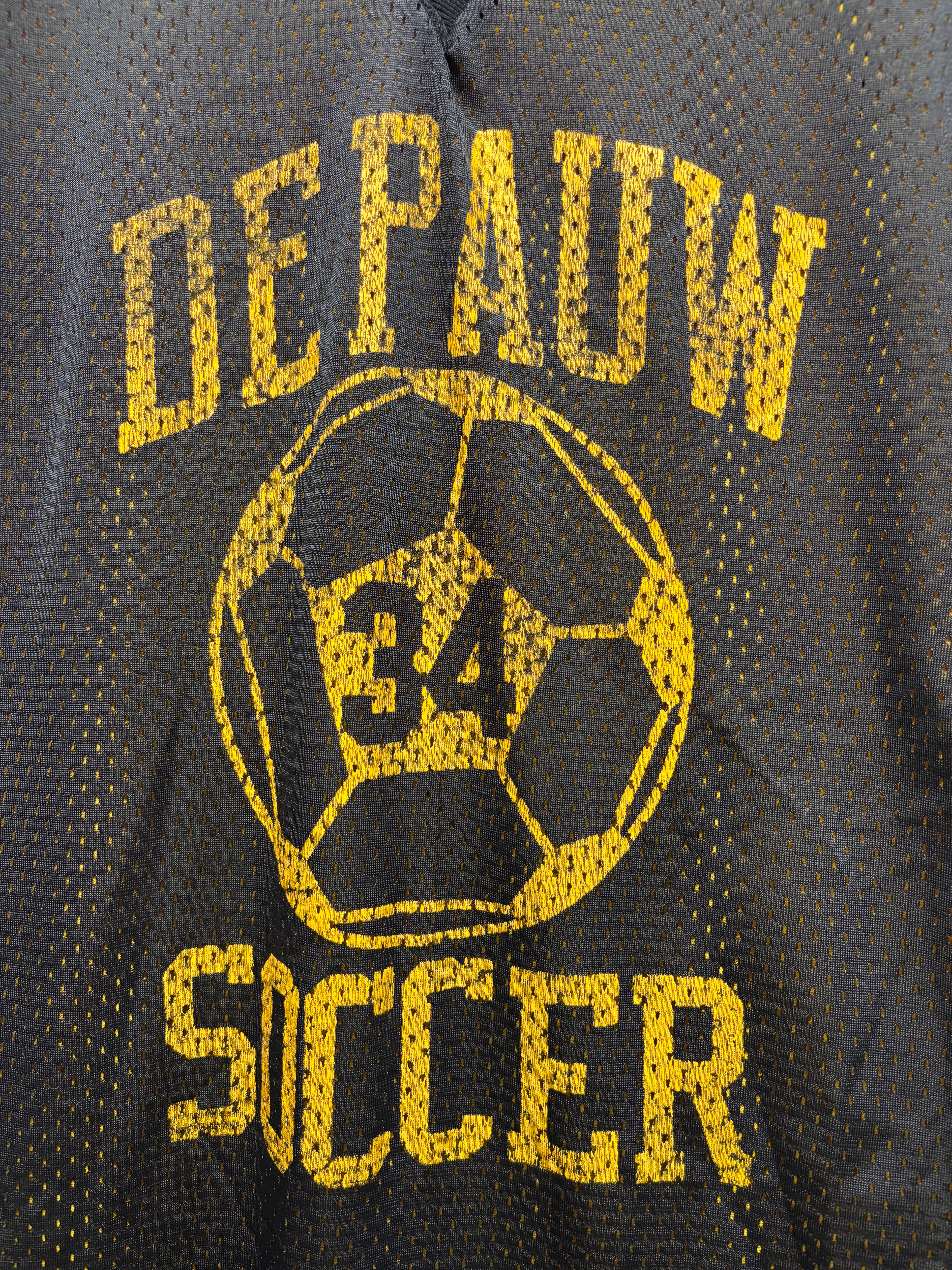 Vtg DePauw University 80's Soccer Mesh Practice Jersey: Large