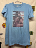 Vtg 70's Farrah Fawcett Poster Blue T-Shirt: M