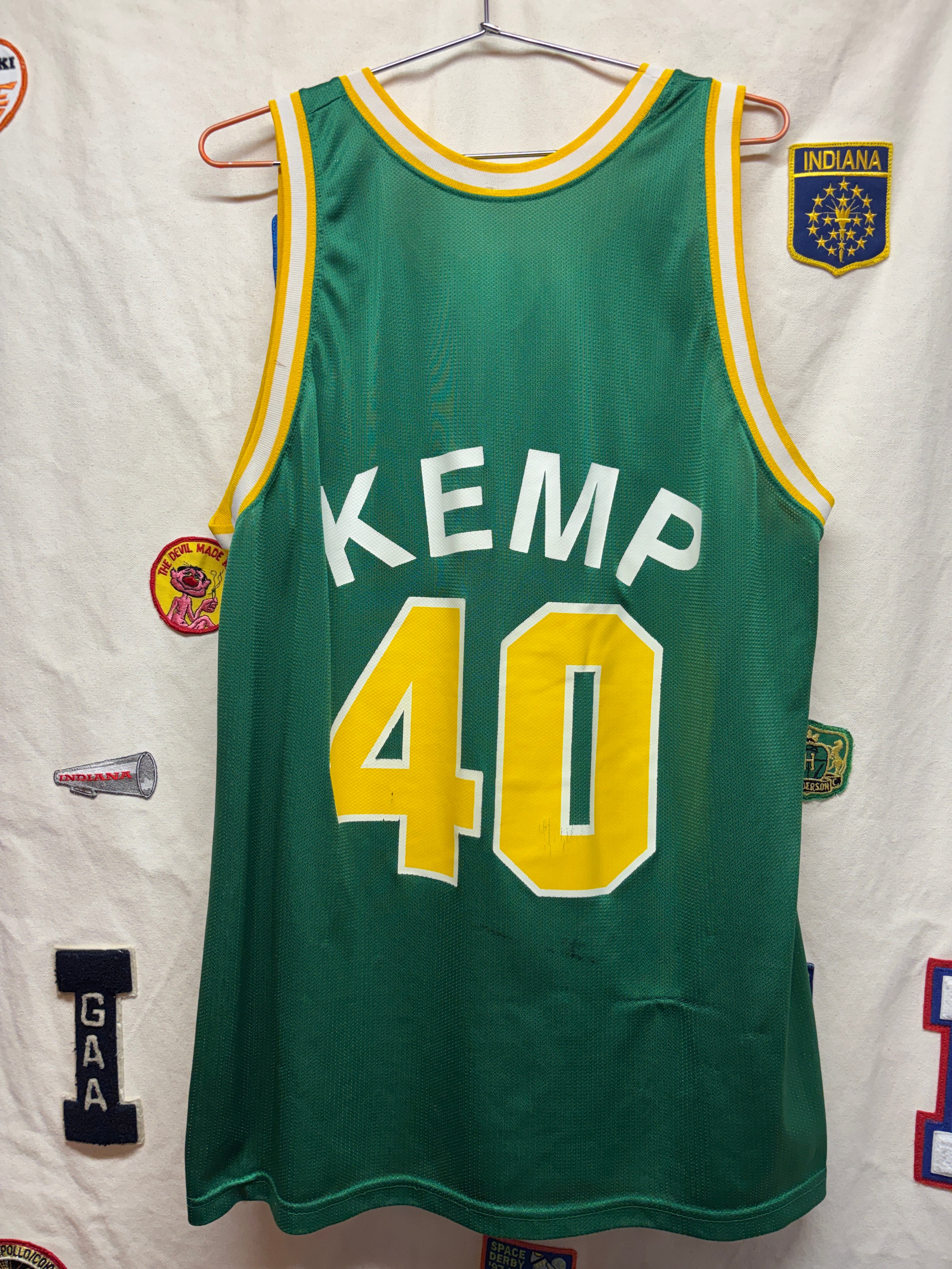 Vtg Shawn Kemp Seattle Sonics Champion Basketball Jersey: Size 48