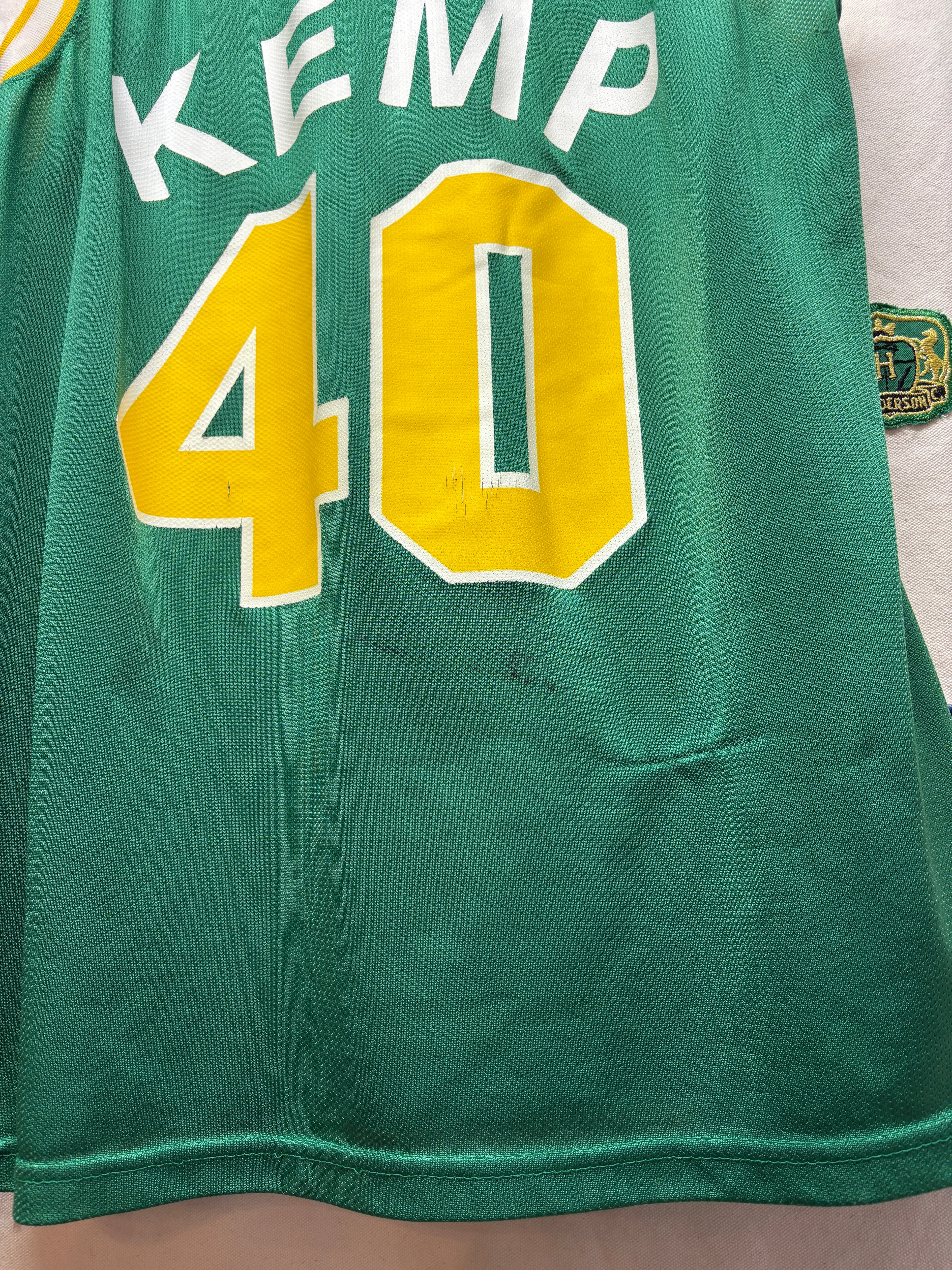Vtg Shawn Kemp Seattle Sonics Champion Basketball Jersey: Size 48