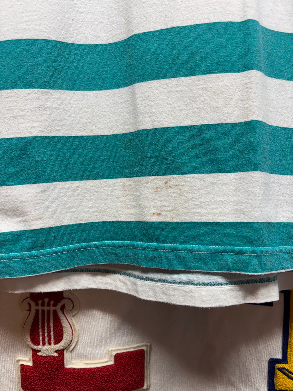 Vtg Tweety Bird Looney Tunes Big Face Striped T-Shirt: L