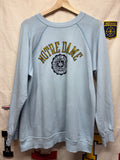 Vtg 80's Notre Dame Collegiate Crewneck Crest Blue: XL