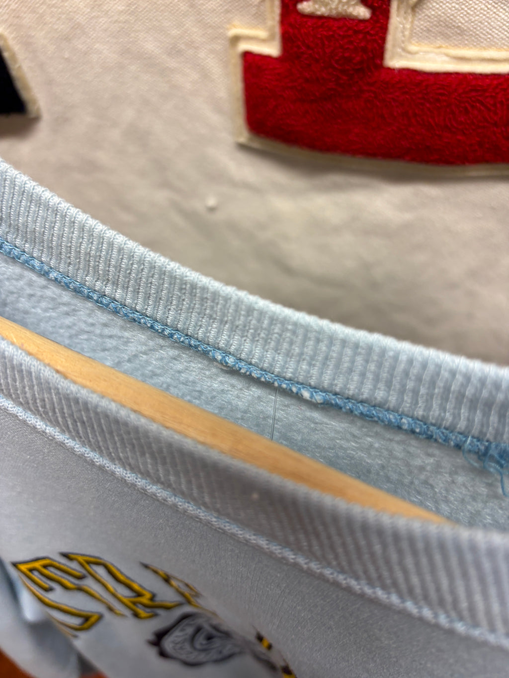 Vtg 80's Notre Dame Collegiate Crewneck Crest Blue: XL