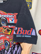 Load image into Gallery viewer, Vintage Kenny Schrader Budweiser NASCAR AOP Racing T-Shirt: XL
