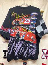 Load image into Gallery viewer, Vintage Kenny Schrader Budweiser NASCAR AOP Racing T-Shirt: XL
