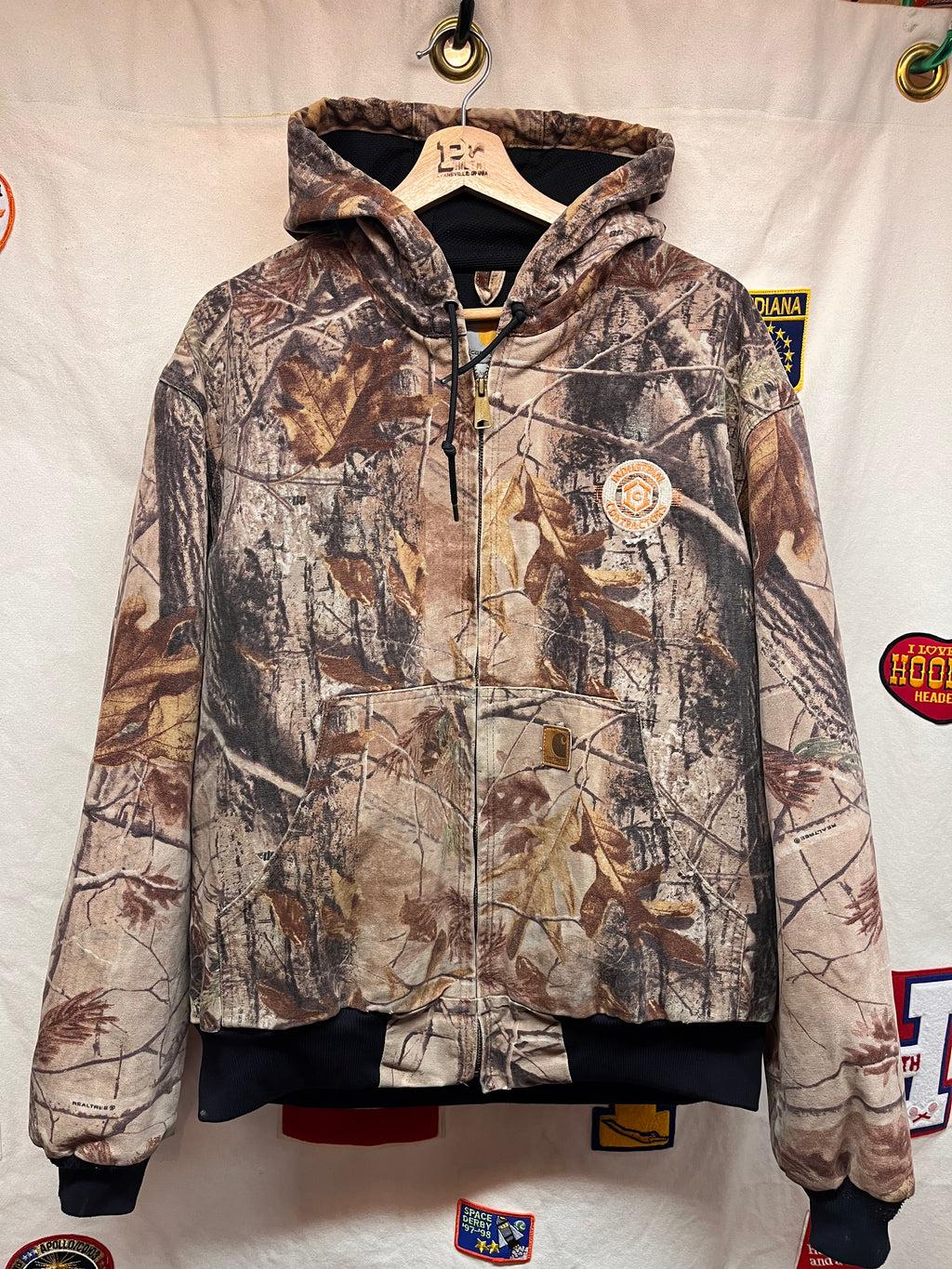 Vintage Carhartt Realtree Camo Zip-up Hoodie Jacket: Large
