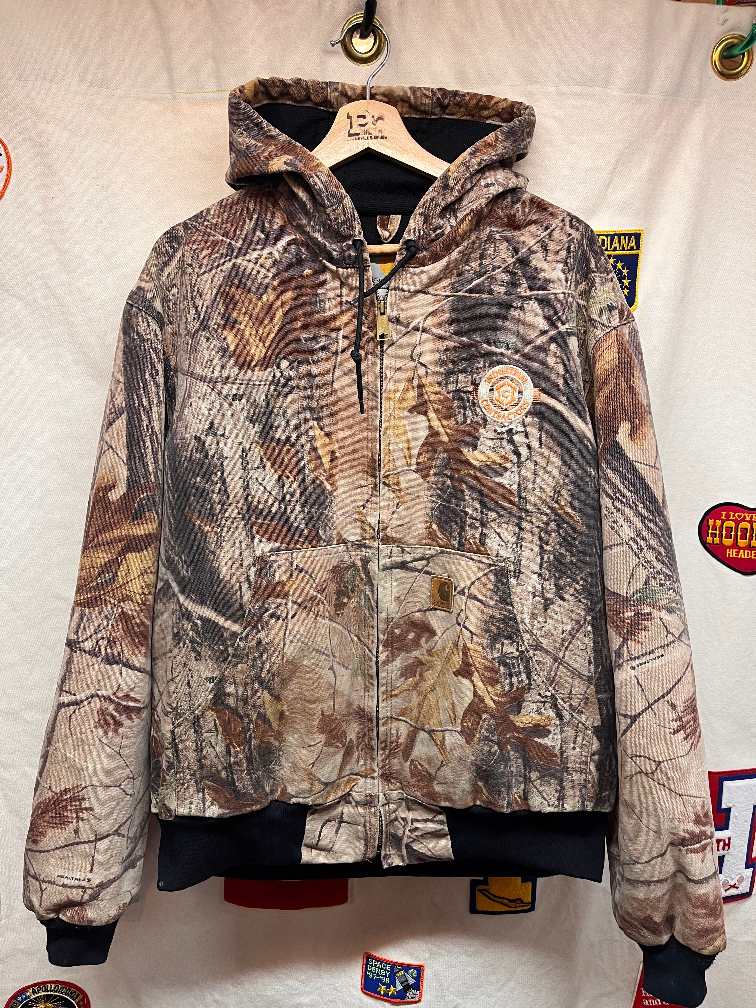 Vintage Carhartt Realtree Camo Zip-up Hoodie Jacket: Large
