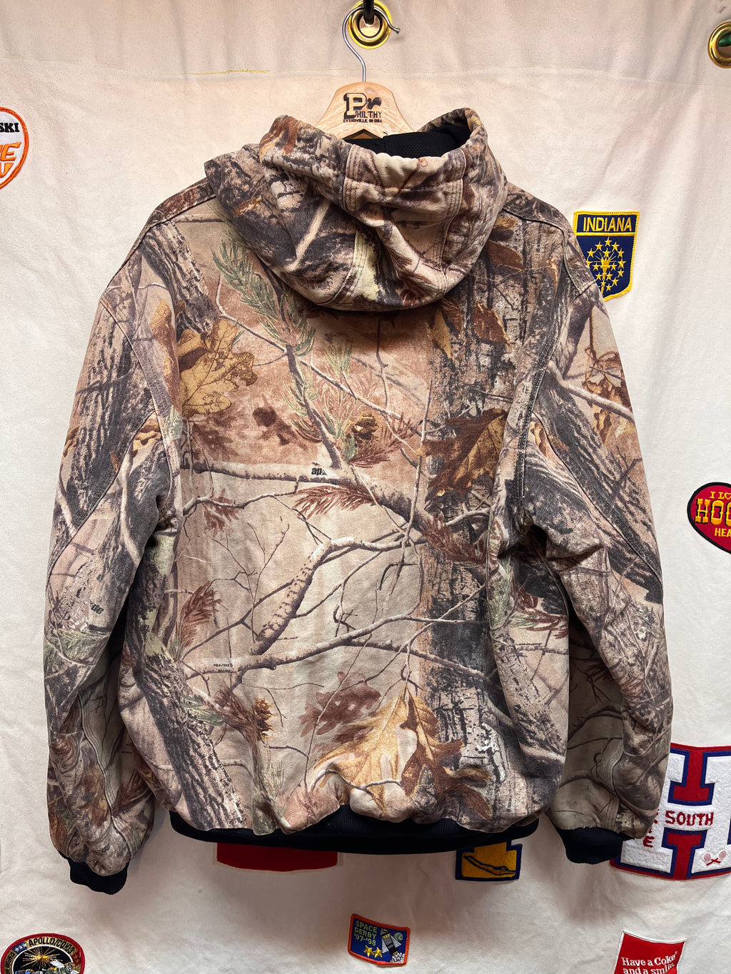 Vintage Carhartt Realtree Camo Zip-up Hoodie Jacket: Large
