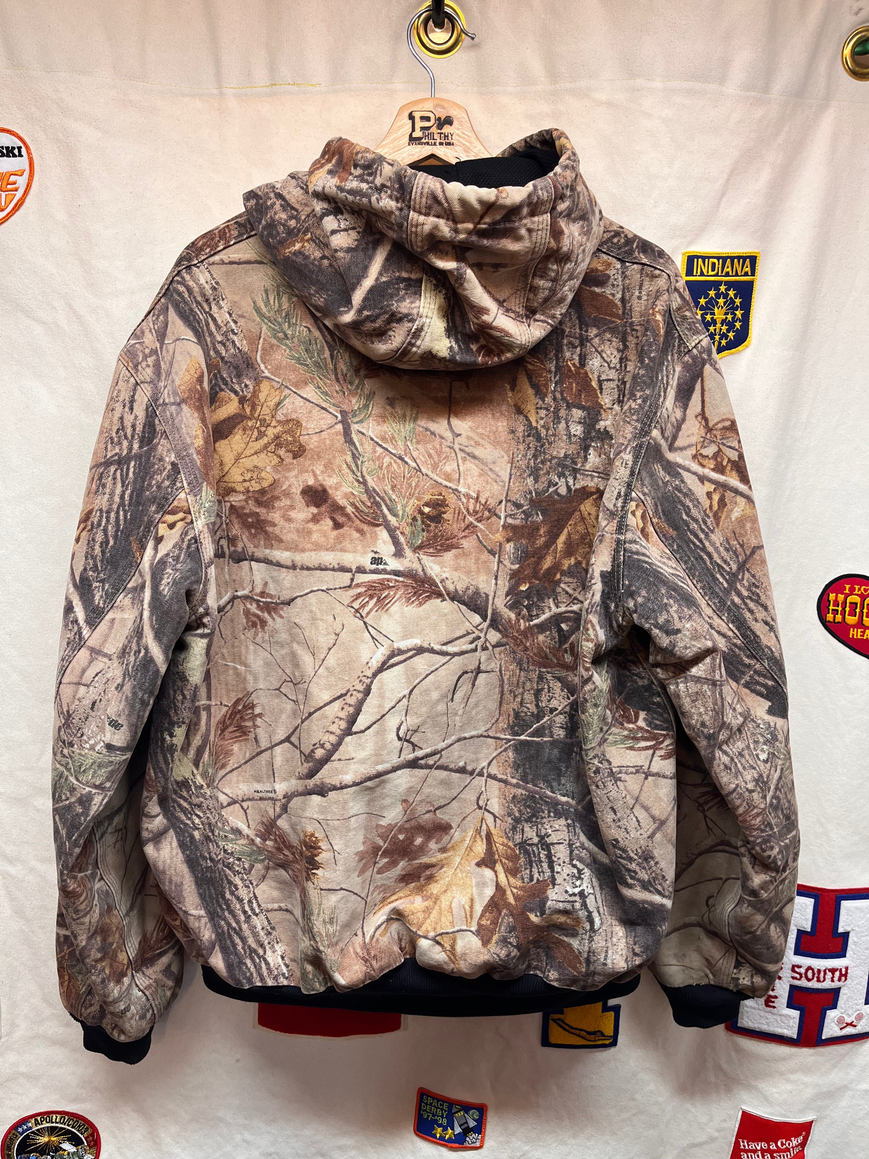 Vintage Carhartt Realtree Camo Zip-up Hoodie Jacket: Large