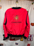 Vtg Courvoisier Cognac Neon Pink Nylon Bomber Alcohol Jacket: Large