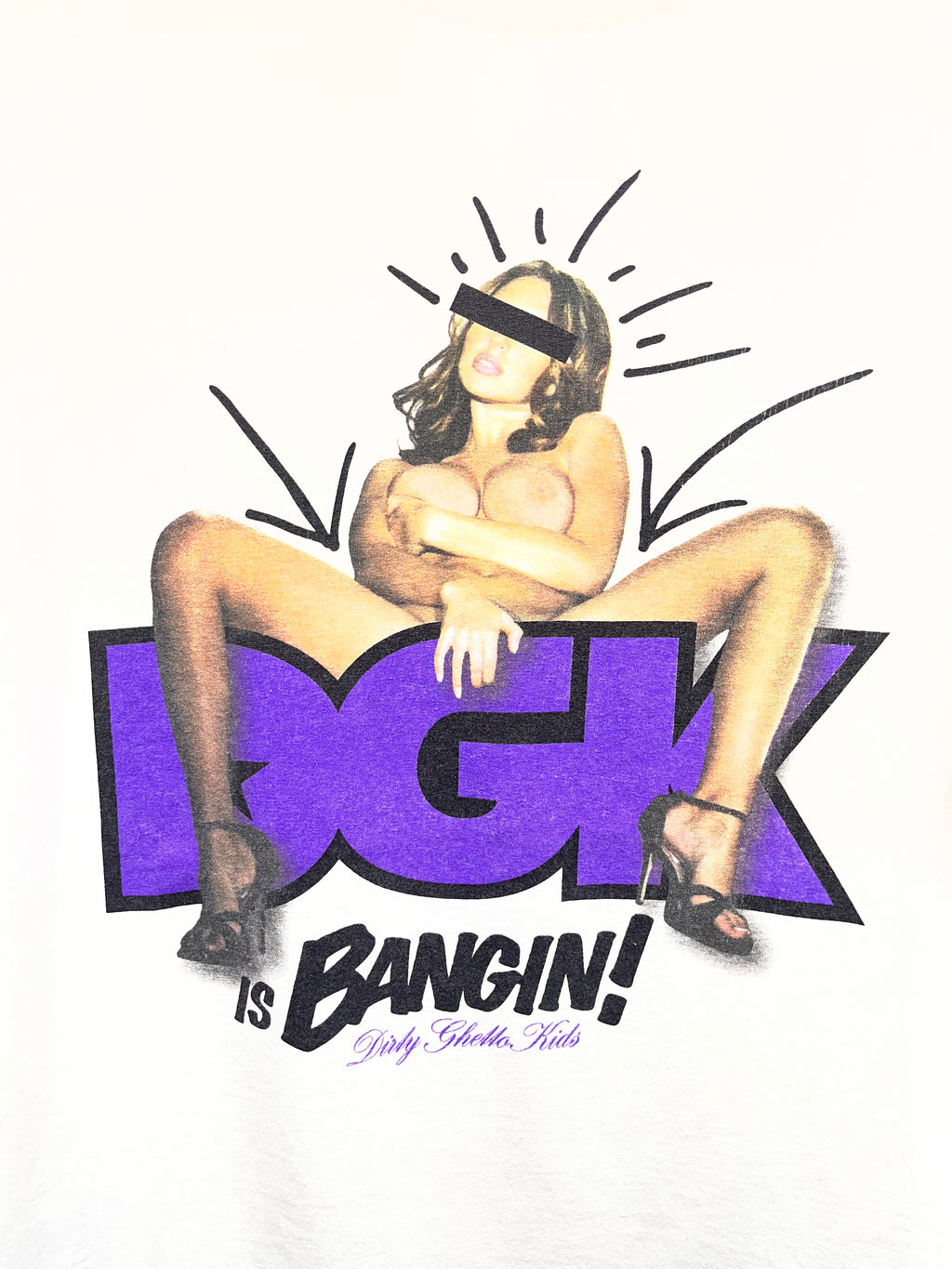 DGK is Bangin! Banned Girl All Day White T-Shirt: XL