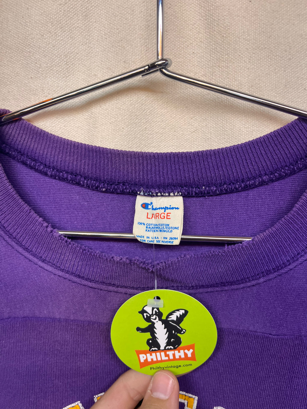 Vintage Minnesota Vikings Purple Champion Jersey 80's NFL T-Shirt: