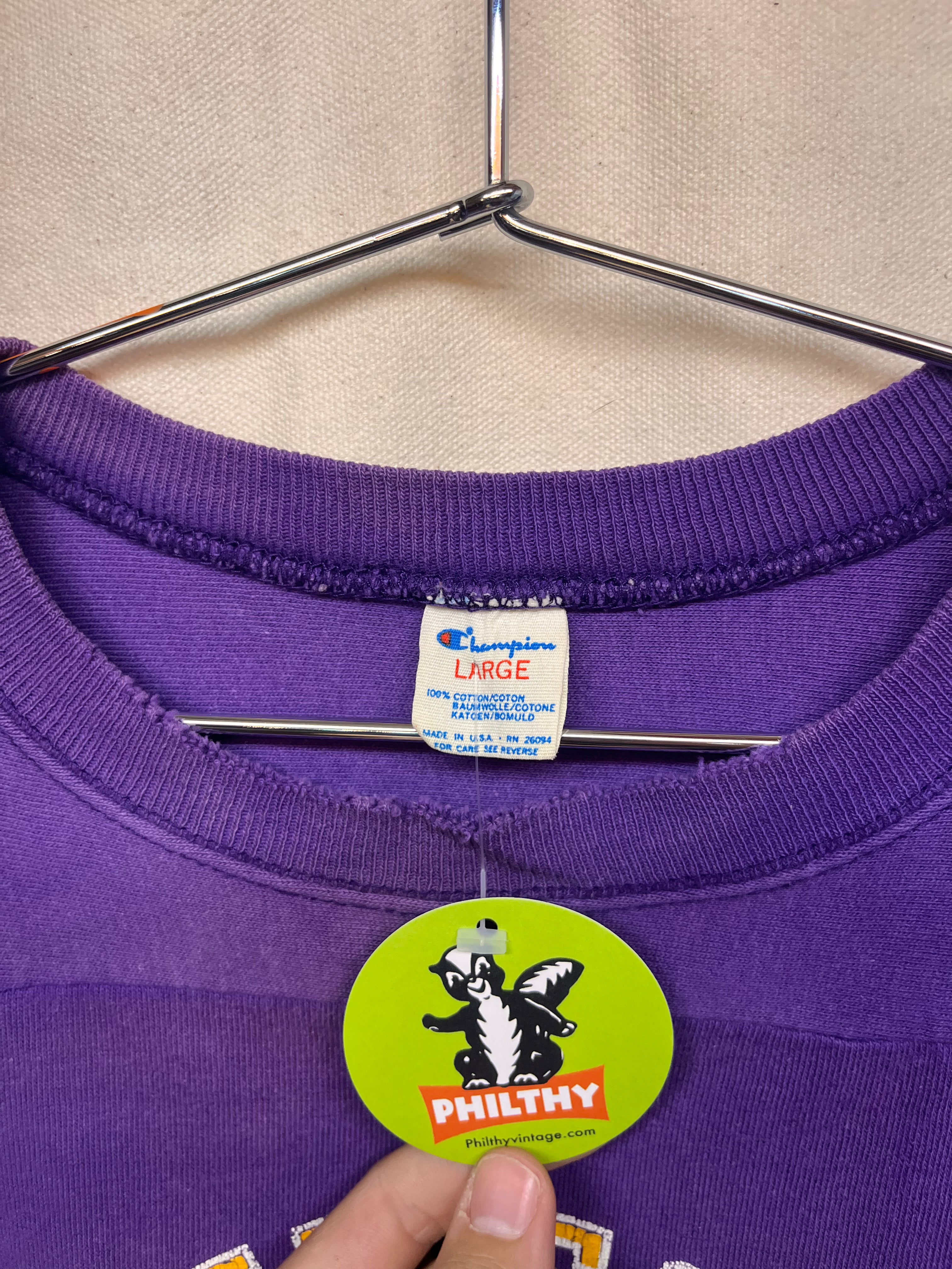 Vintage Minnesota Vikings Purple Champion Jersey 80's NFL T-Shirt: