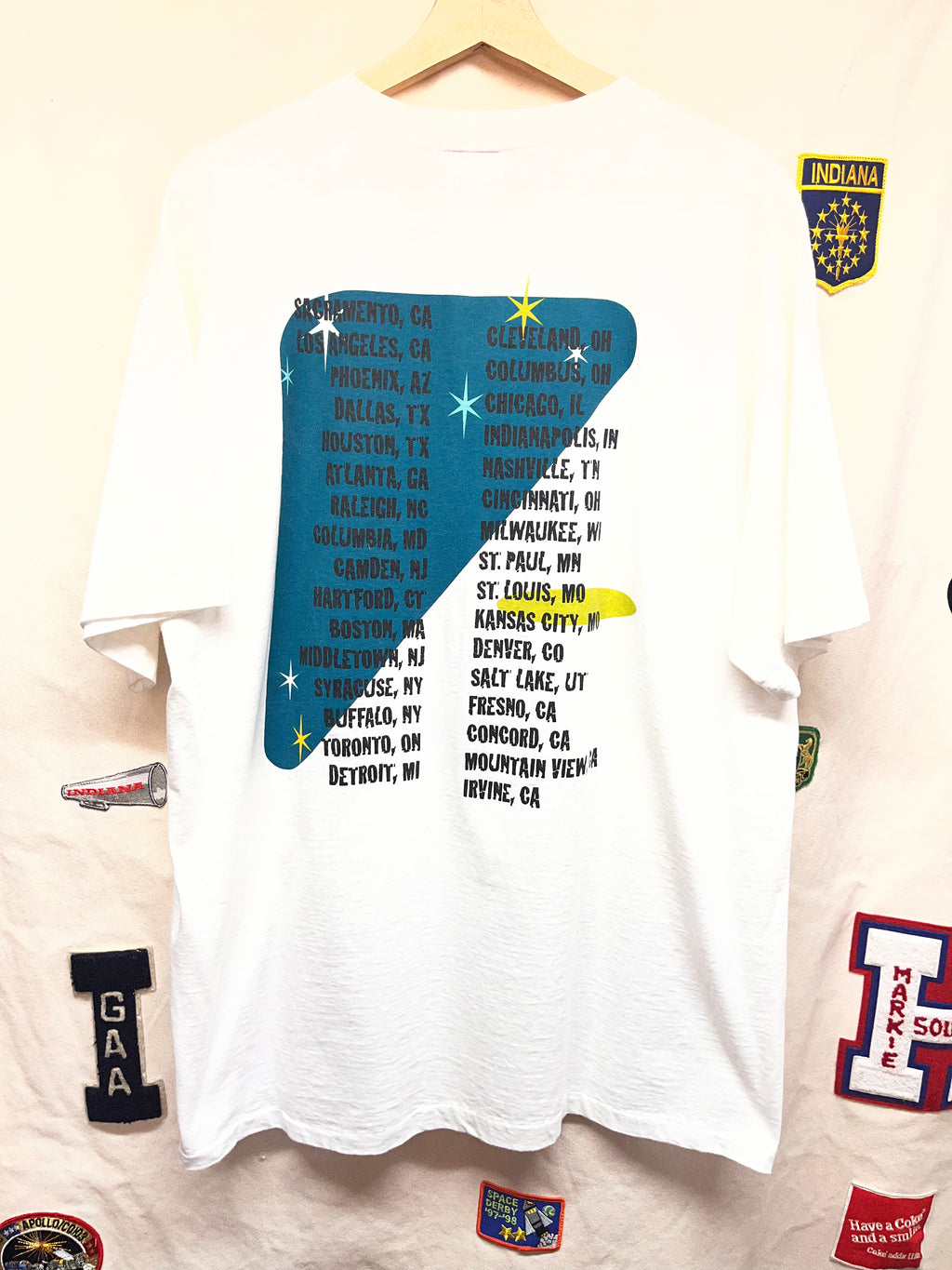 Vtg Smokin Grooves Tribe Called Quest Cypress Hill Fugees Rap Concert 1996 T-Shirt: XL