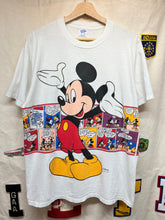 Load image into Gallery viewer, Vintage Mickey Mouse Comic Strip Velva Sheen All Over Wrap Around T-Shirt: Large
