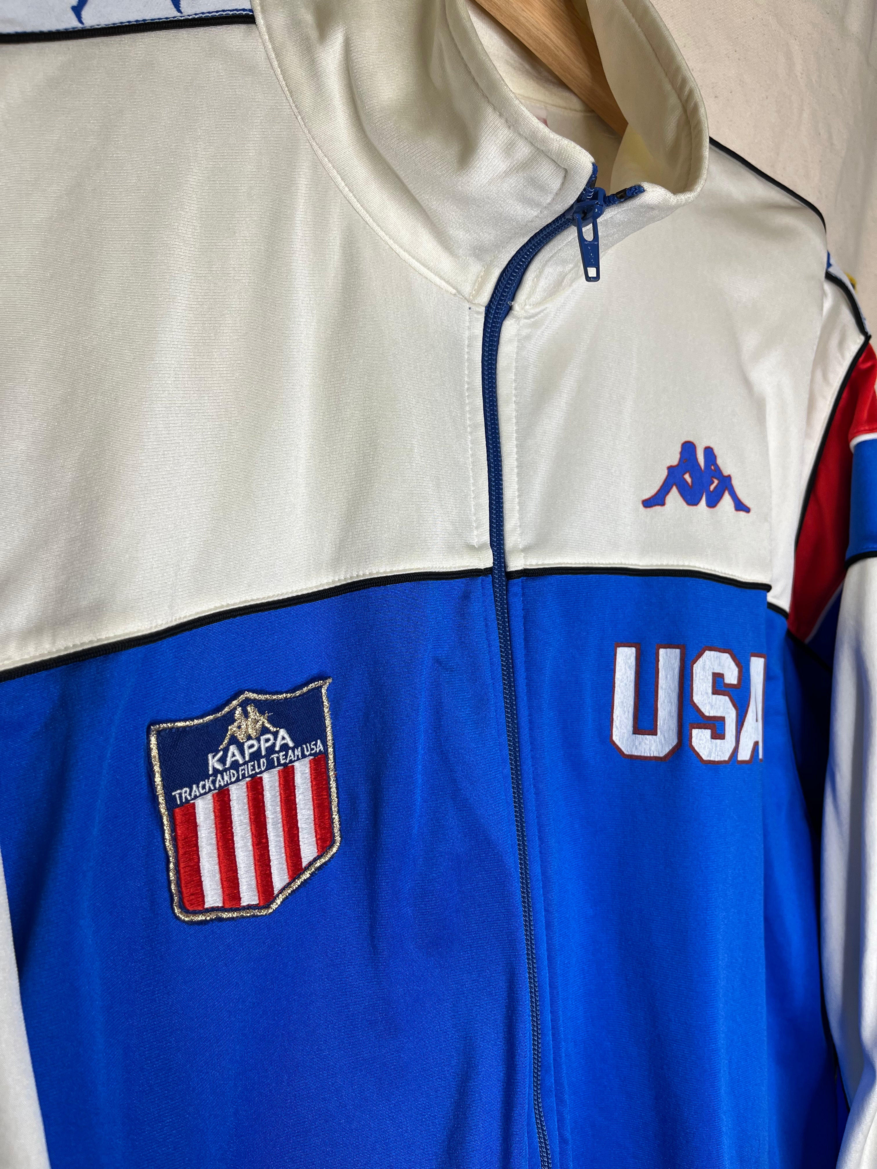 Vintage Kappa Sport USA Track and Field Team 1984 Olympics Zip-Up Jacket: Large