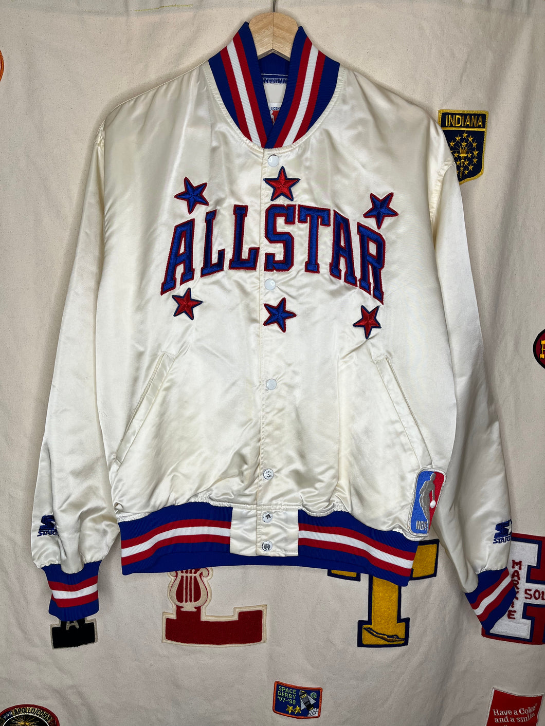 Vintage NBA All Star Game 1992 White Starter Satin Jacket: Large