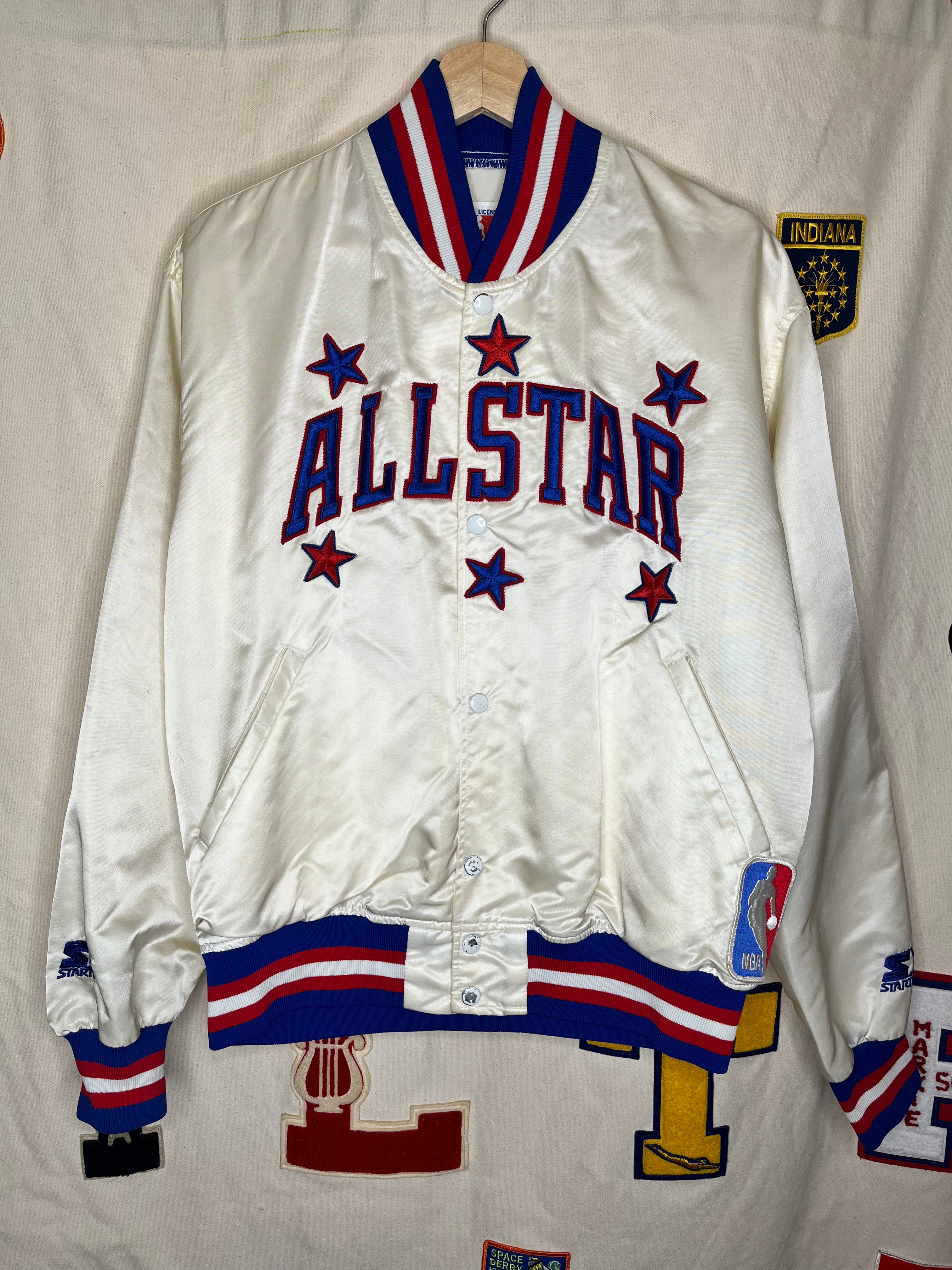 Vintage NBA All Star Game 1992 White Starter Satin Jacket: Large