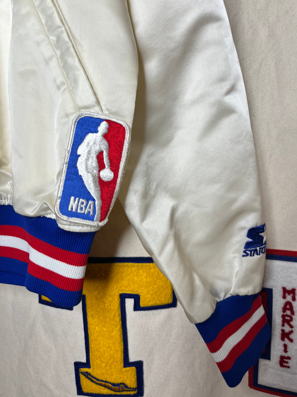 Vintage NBA All Star Game 1992 White Starter Satin Jacket: Large