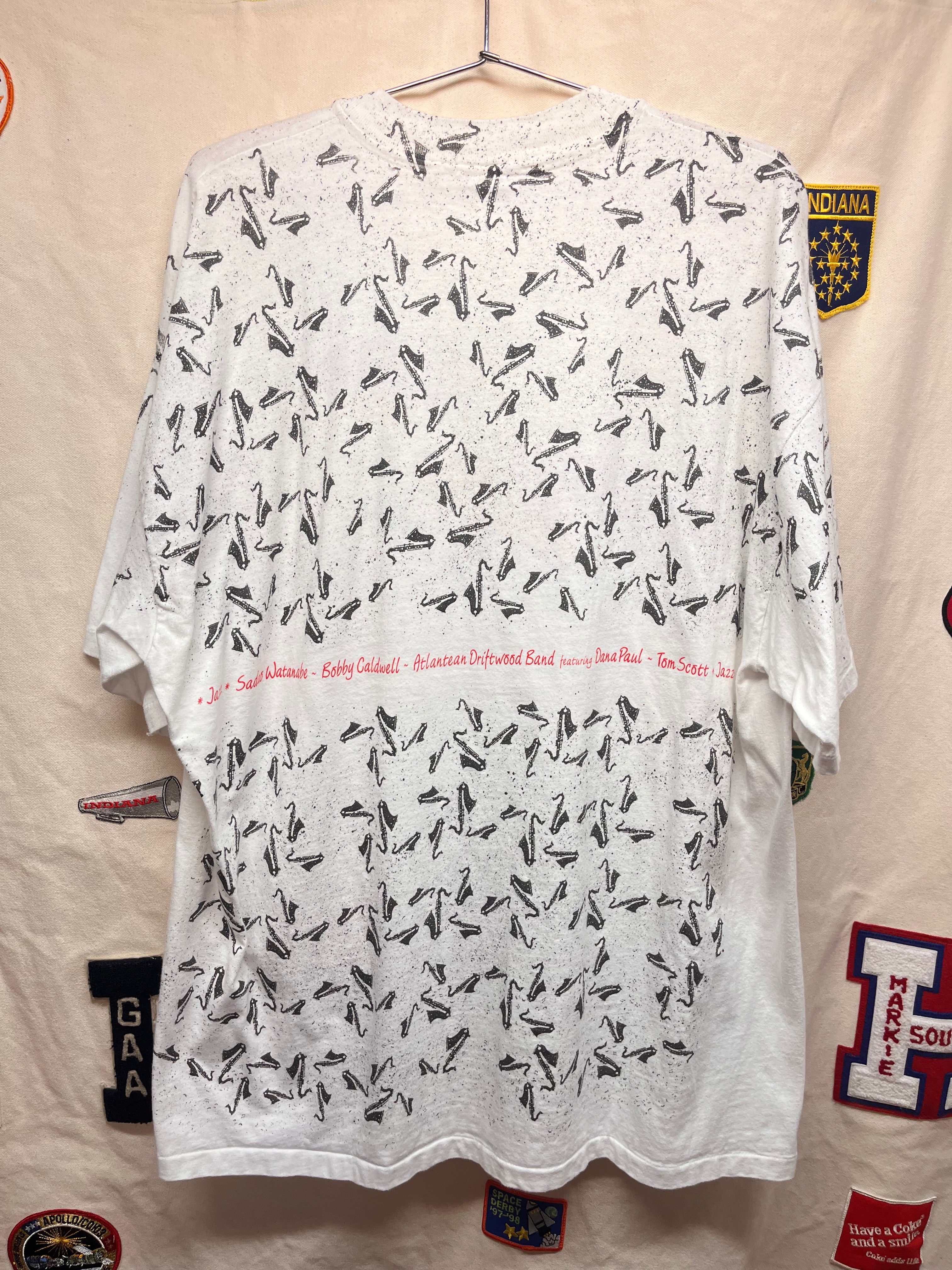 Vtg Sanibel Jazz Festival 1994 All Over Print T-Shirt: XXL