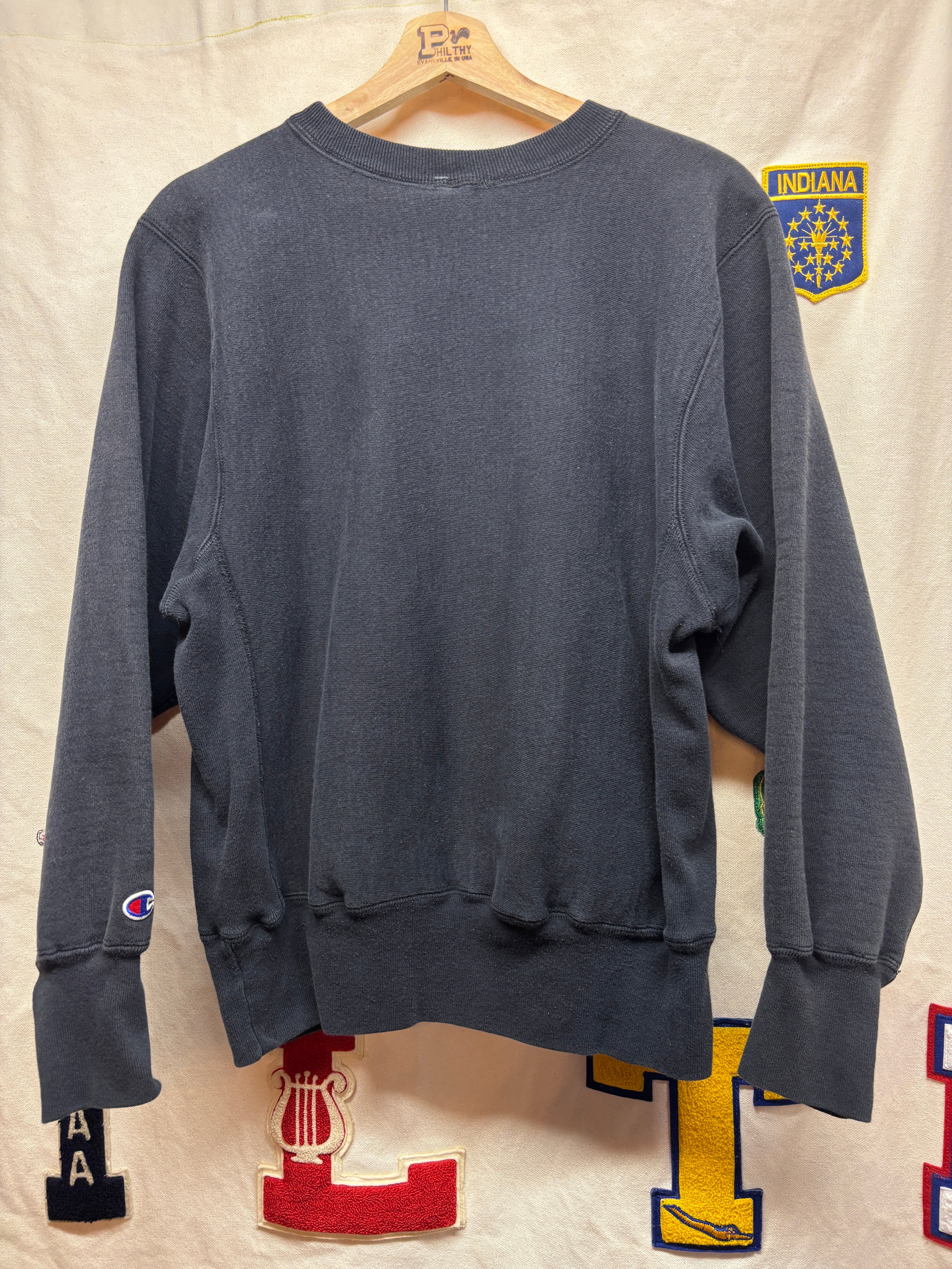 Vintage Purdue Boilermakers Basketball Black Champion Reverse Weave Crewneck Sweatshirt: Small