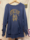 Vintage Notre Dame 80's Navy Champion Reverse Weave Sweatshirt: XL