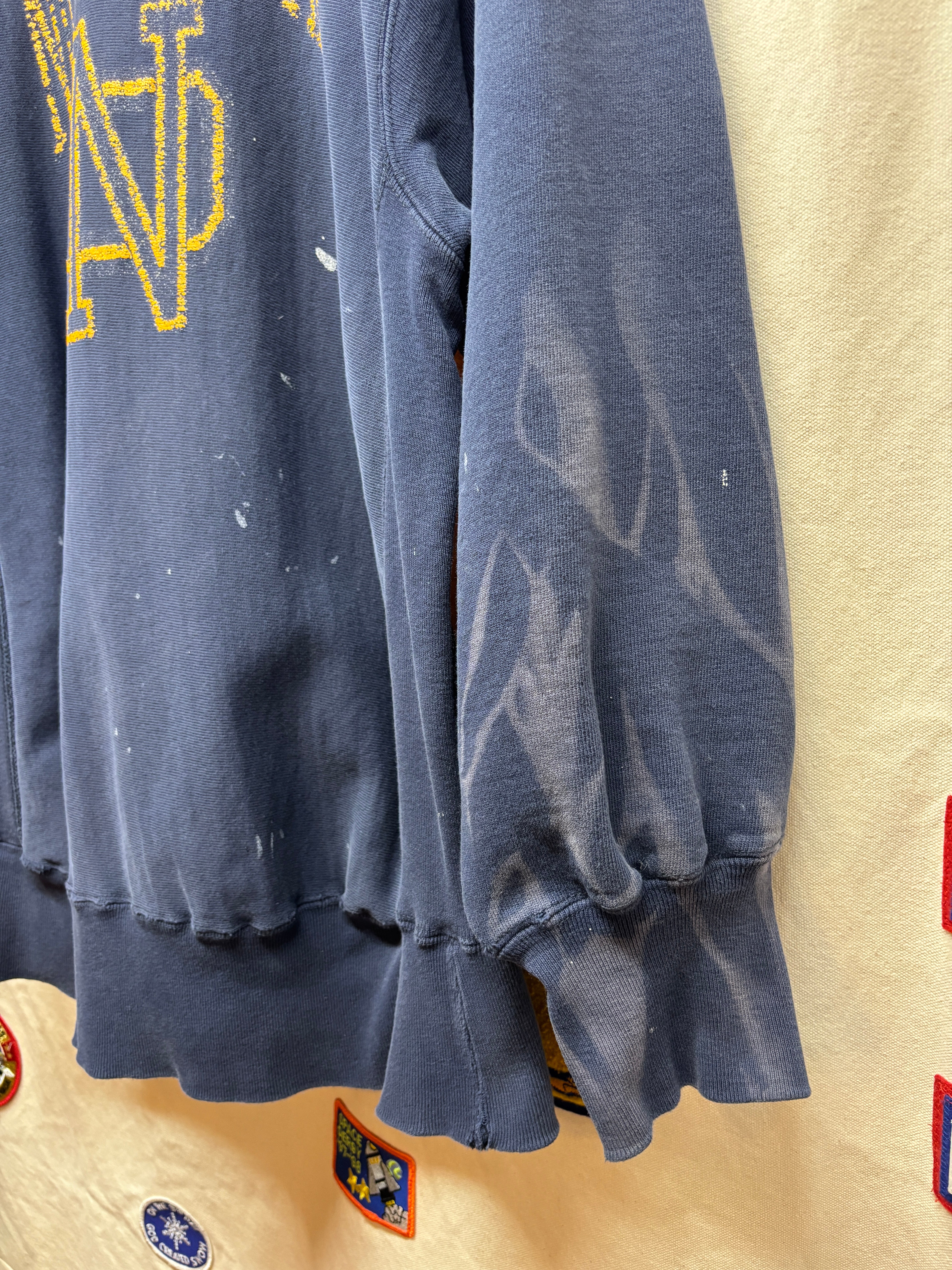 Vintage Notre Dame 80's Navy Champion Reverse Weave Sweatshirt: XL