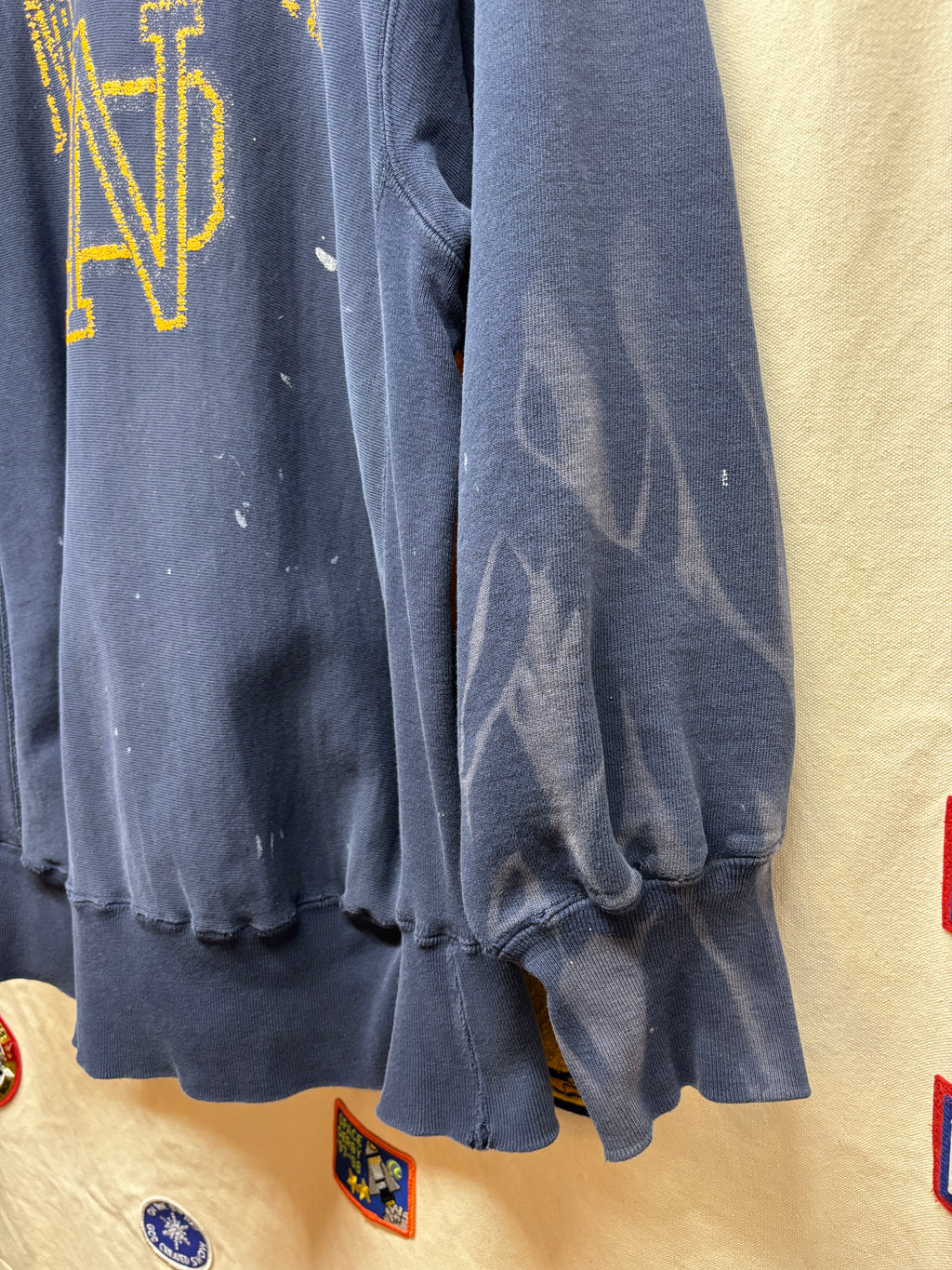 Vintage Notre Dame 80's Navy Champion Reverse Weave Sweatshirt: XL