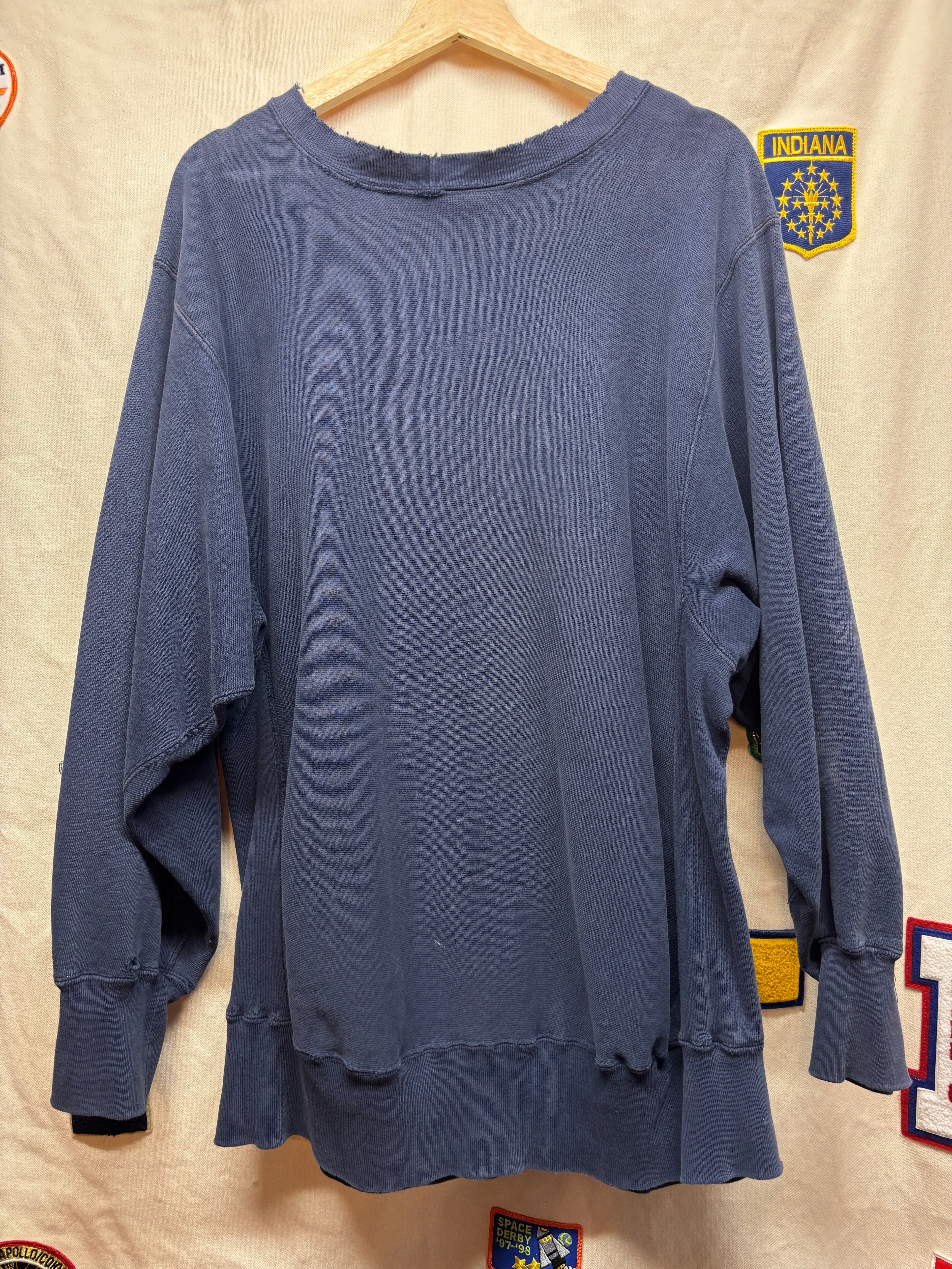 Vintage Notre Dame 80's Navy Champion Reverse Weave Sweatshirt: XL