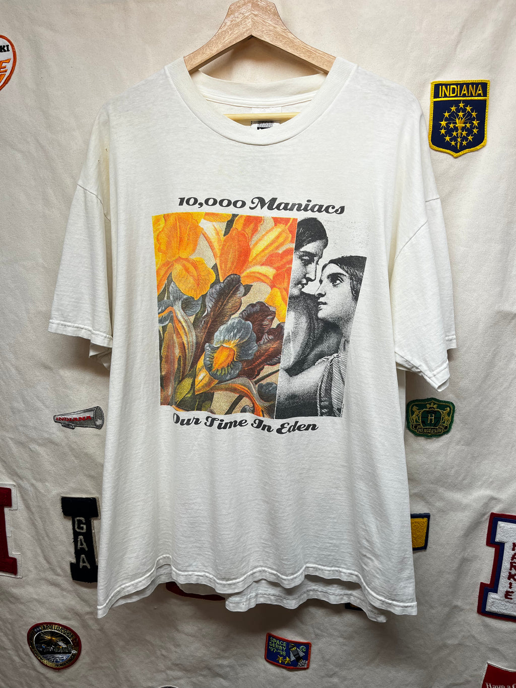 Vtg 10,000 Maniacs Our Time In Eden Band T-Shirt: XL