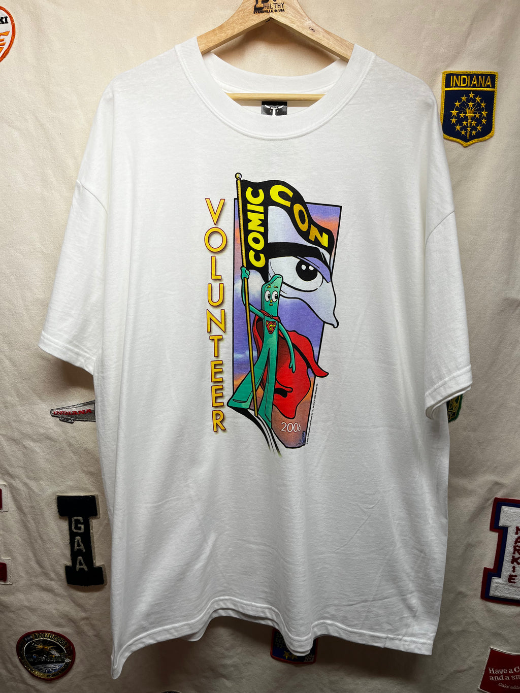 Vintage Gumby Comic Con Volunteer 2006 Graphitti T-Shirt: XL