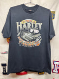 Vtg I Own A Harley Davidson Not Just 1991 3D Emblem Biker T-Shirt: XL