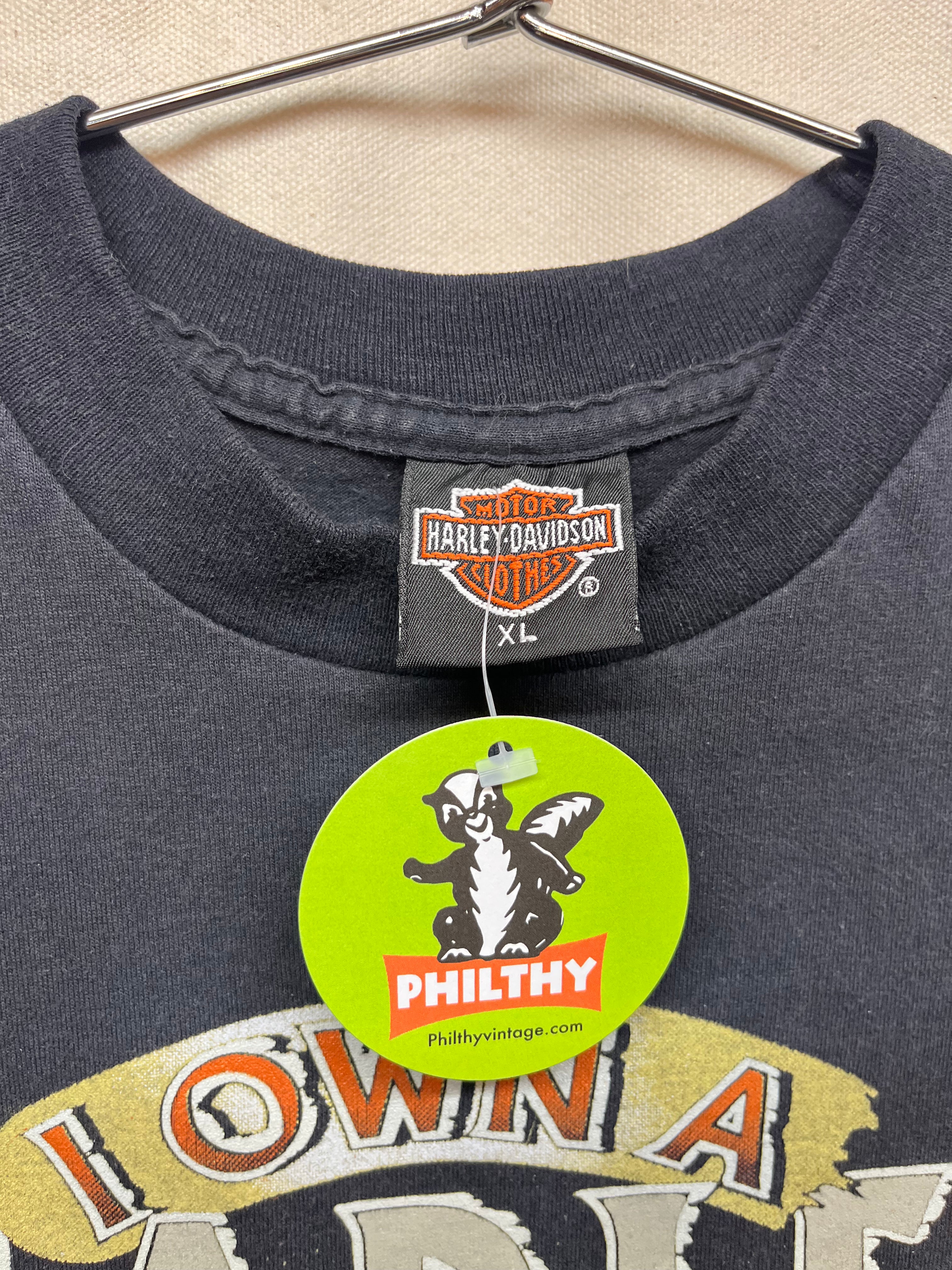 Vtg I Own A Harley Davidson Not Just 1991 3D Emblem Biker T-Shirt: XL